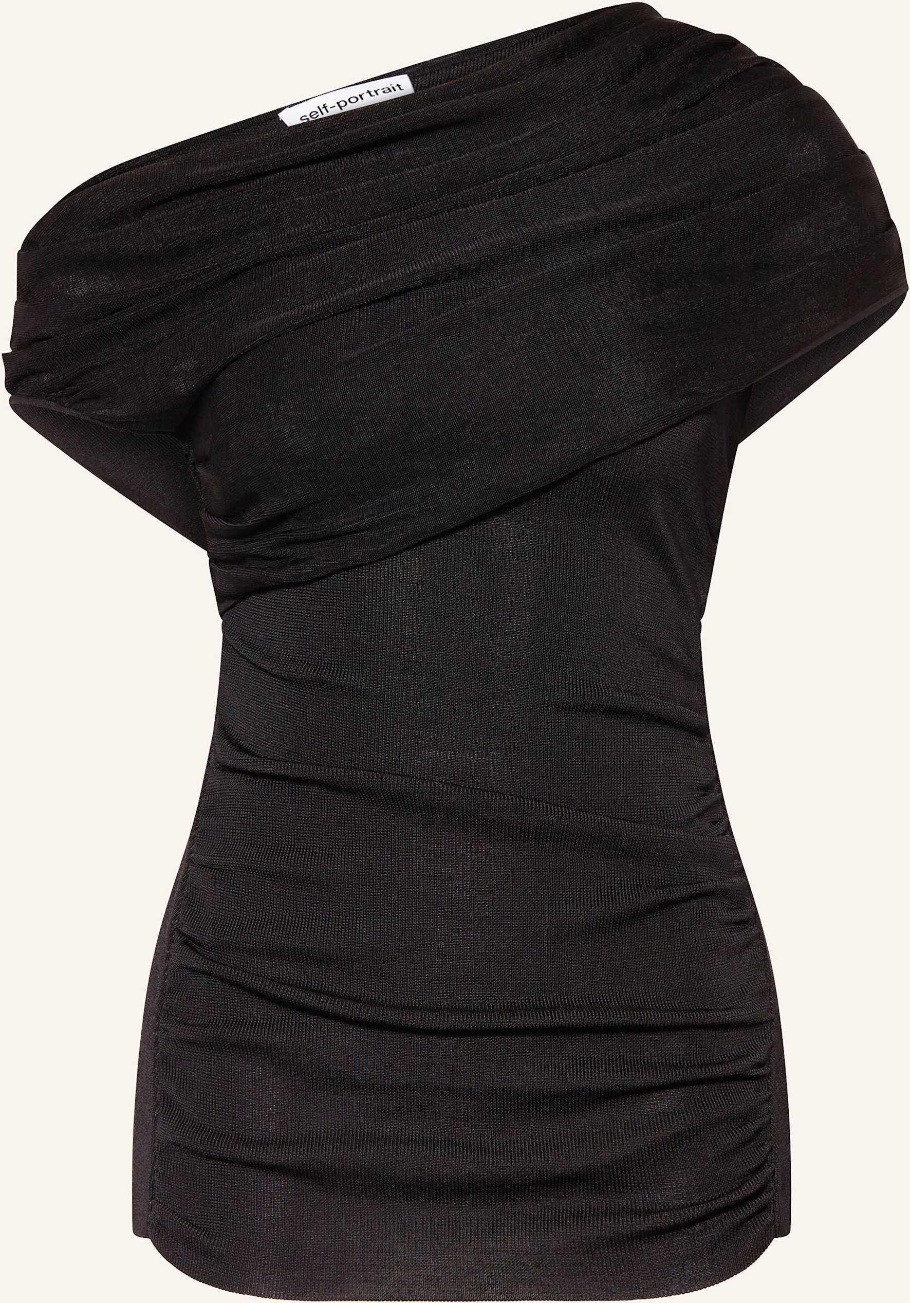 Self-Portrait Strickkleid schwarz