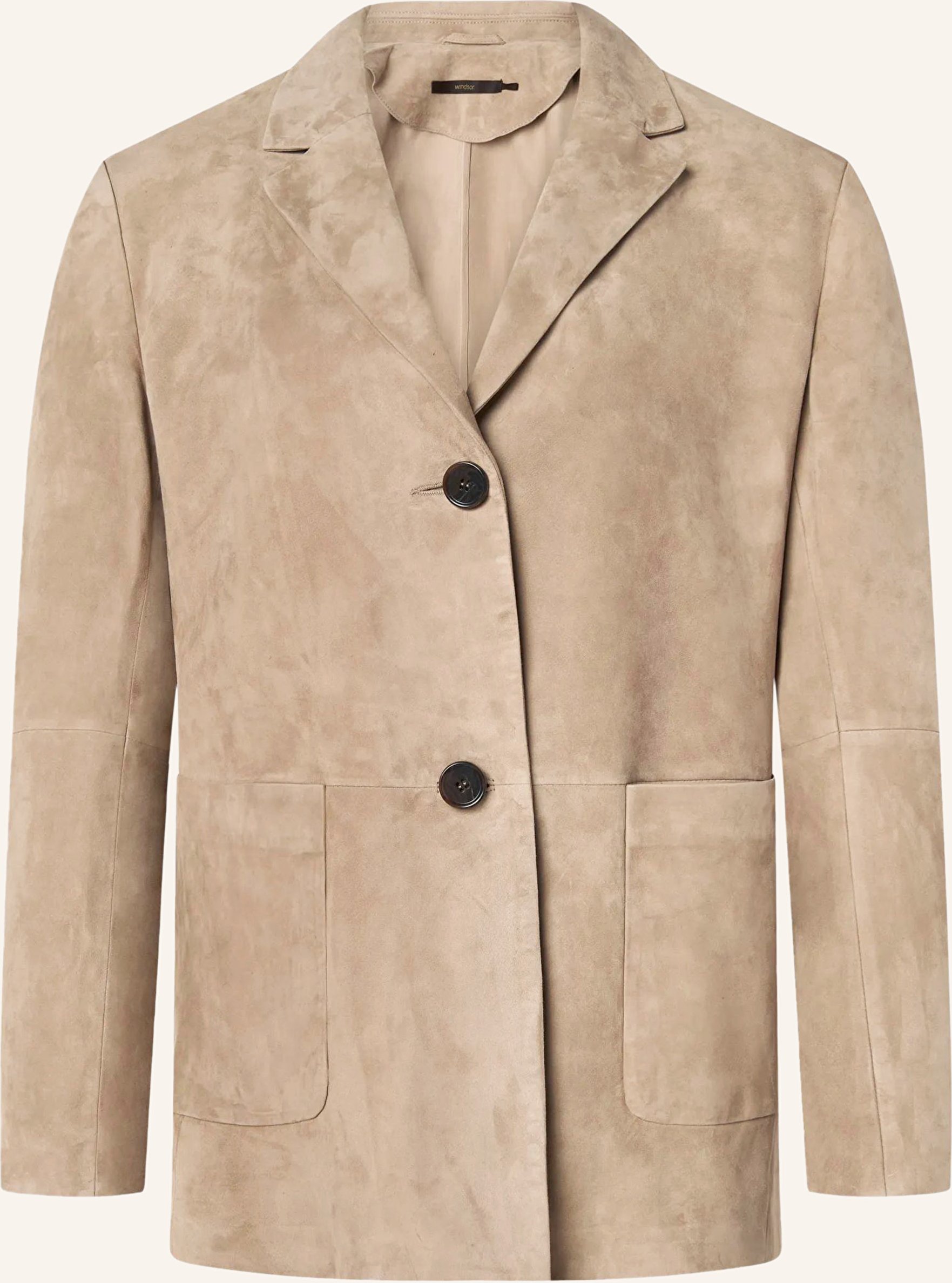 Windsor. Lederblazer beige