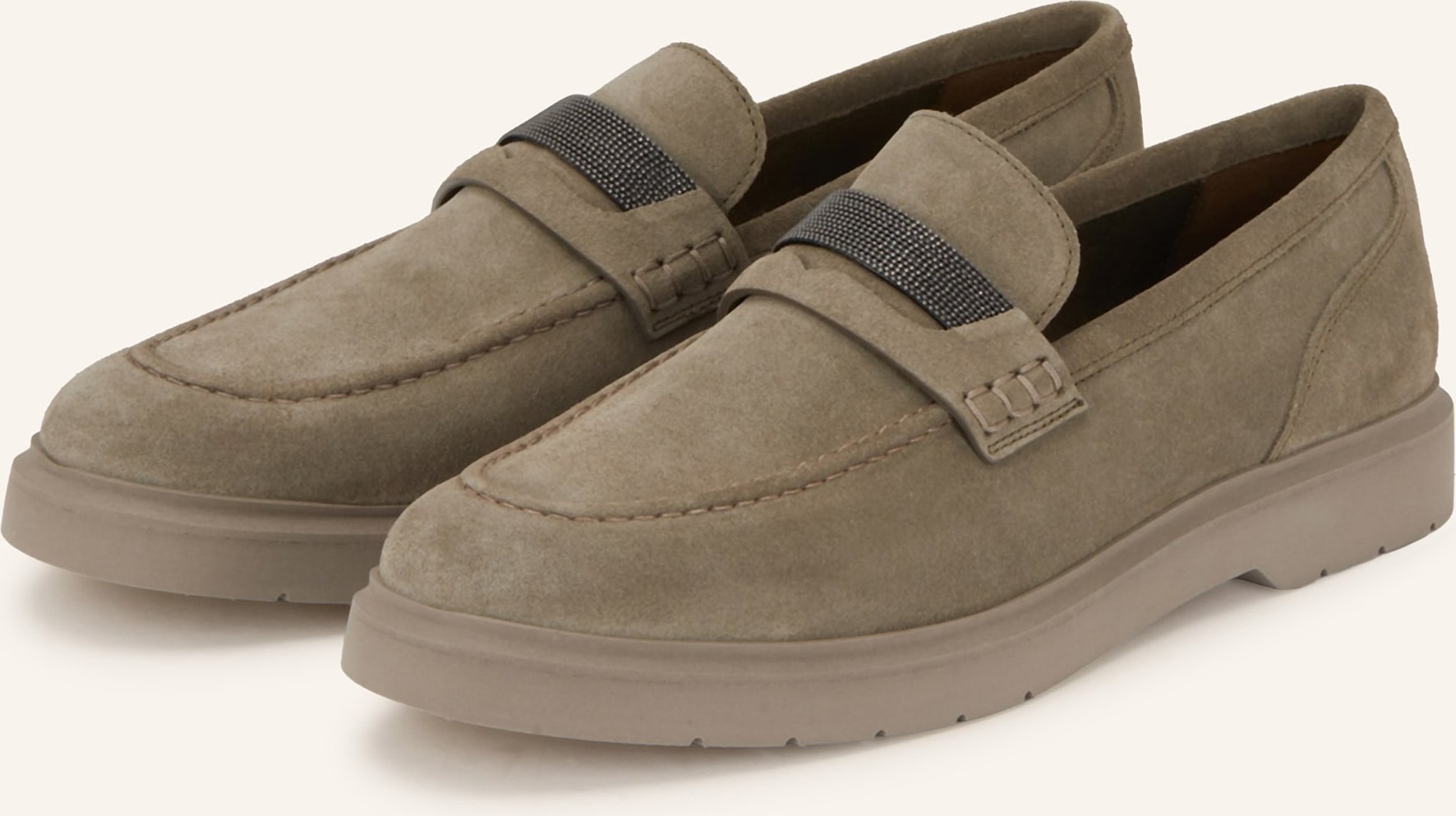 Brunello Cucinelli Penny-Loafer grau