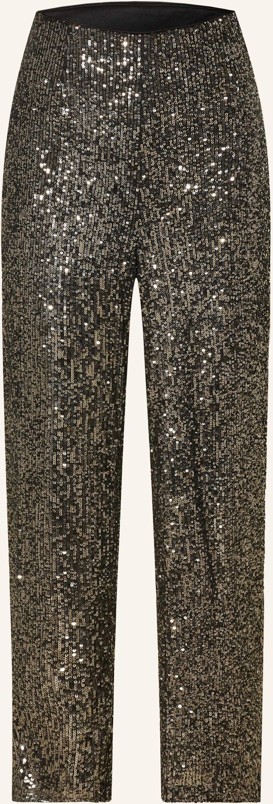 Mrs & Hugs Marlenehose Mit Pailletten grau