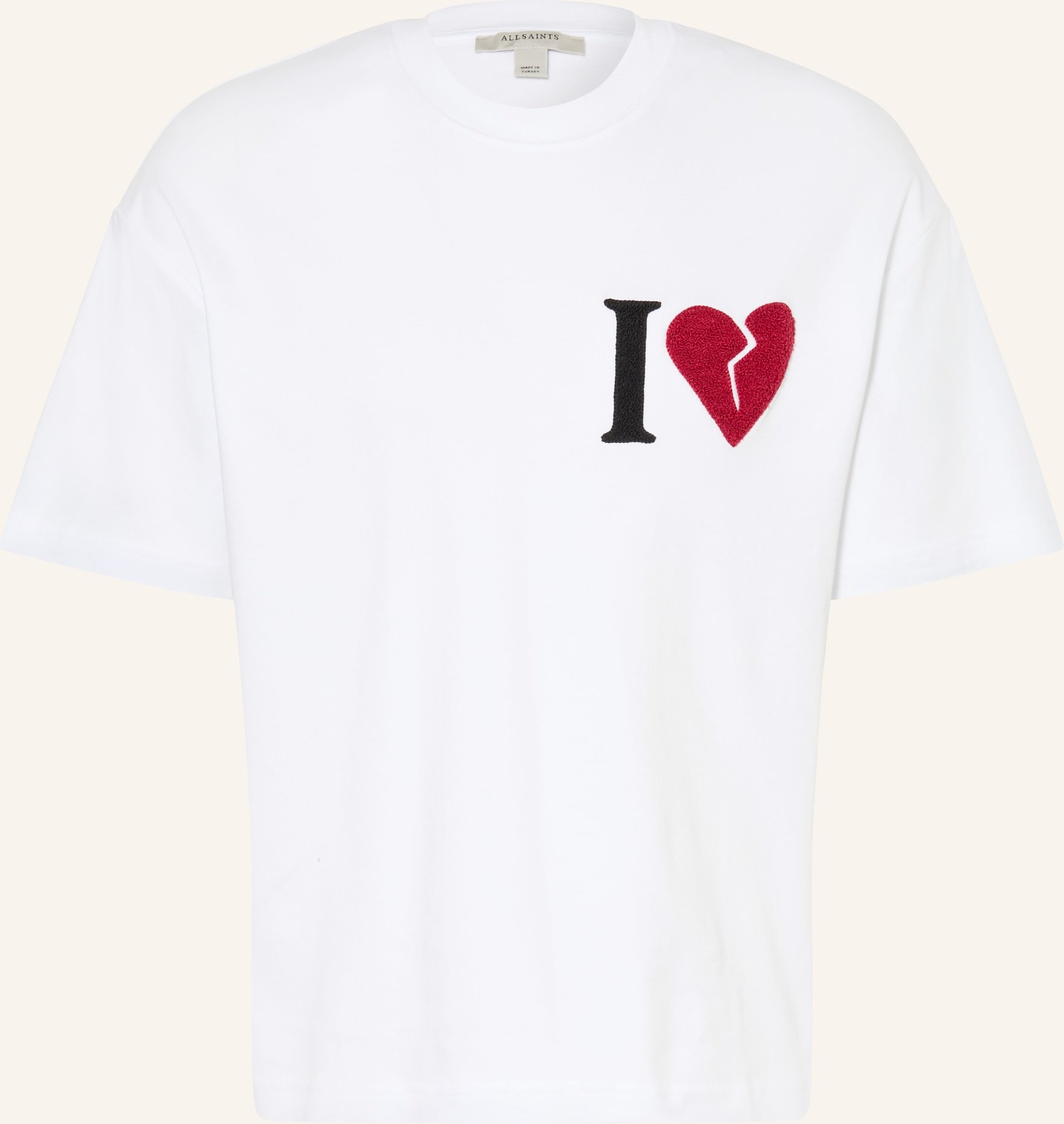 Allsaints T-Shirt Heart Etta weiss