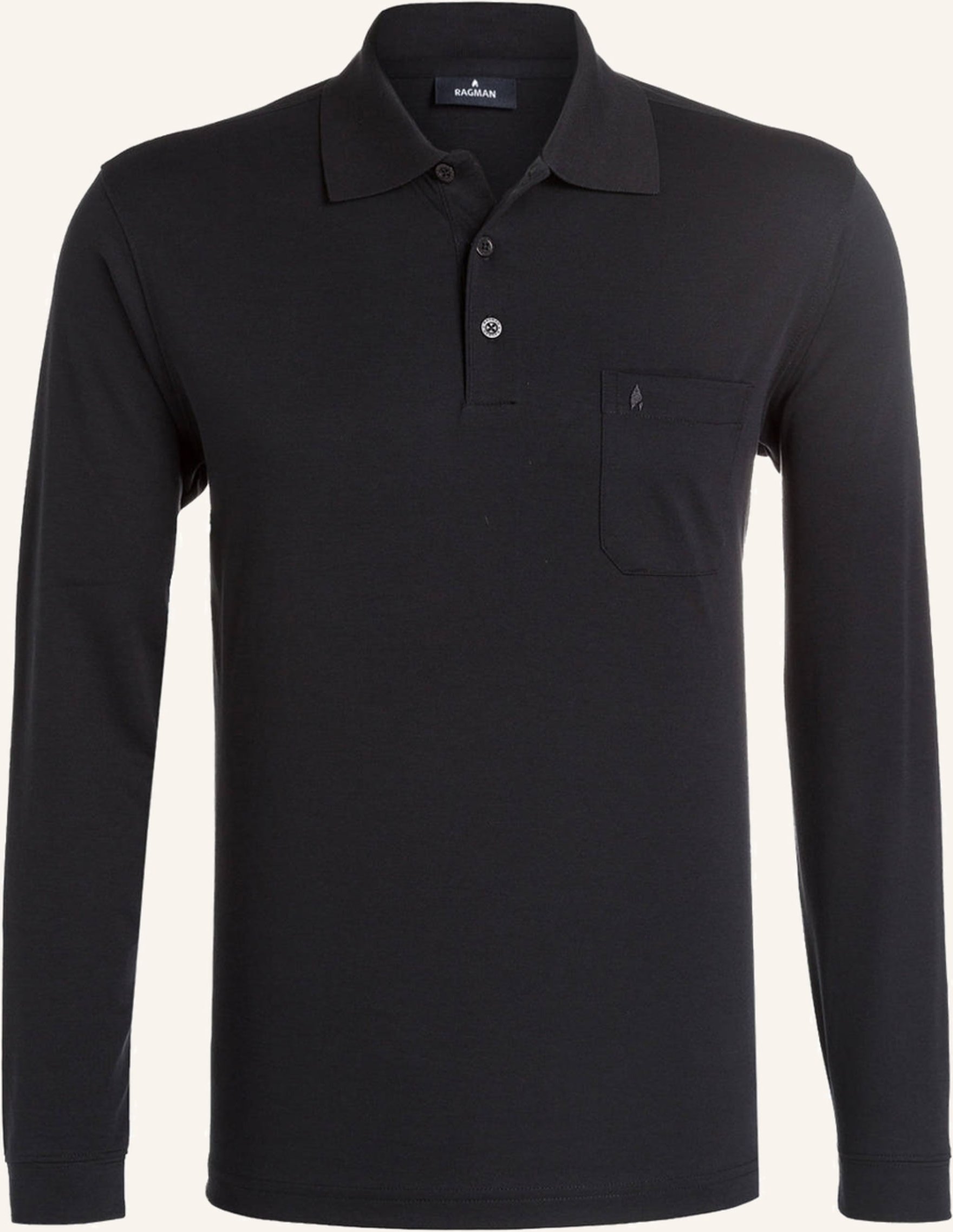 Ragman Poloshirt schwarz