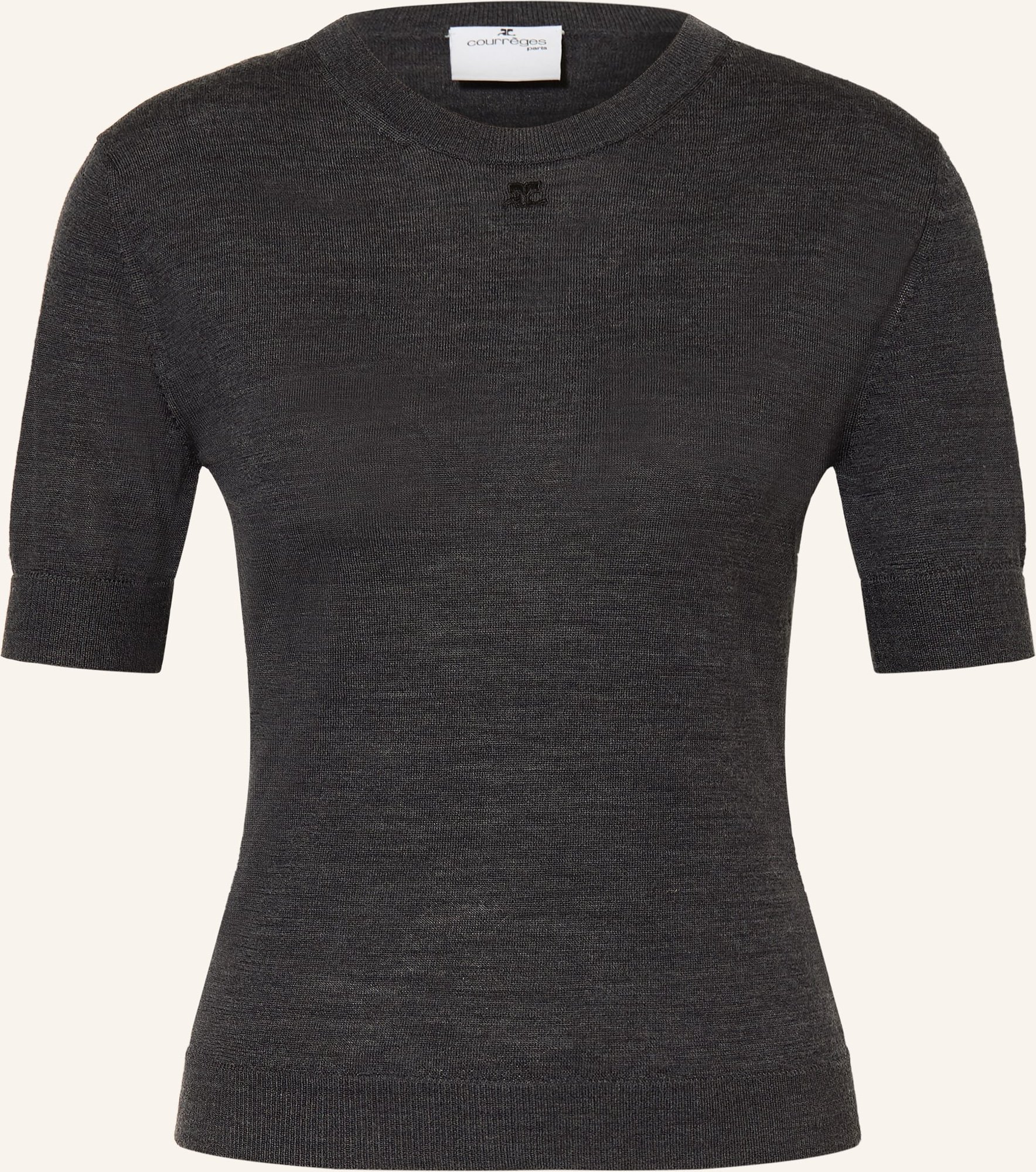 Courrèges Strickshirt Aus Merinowolle schwarz