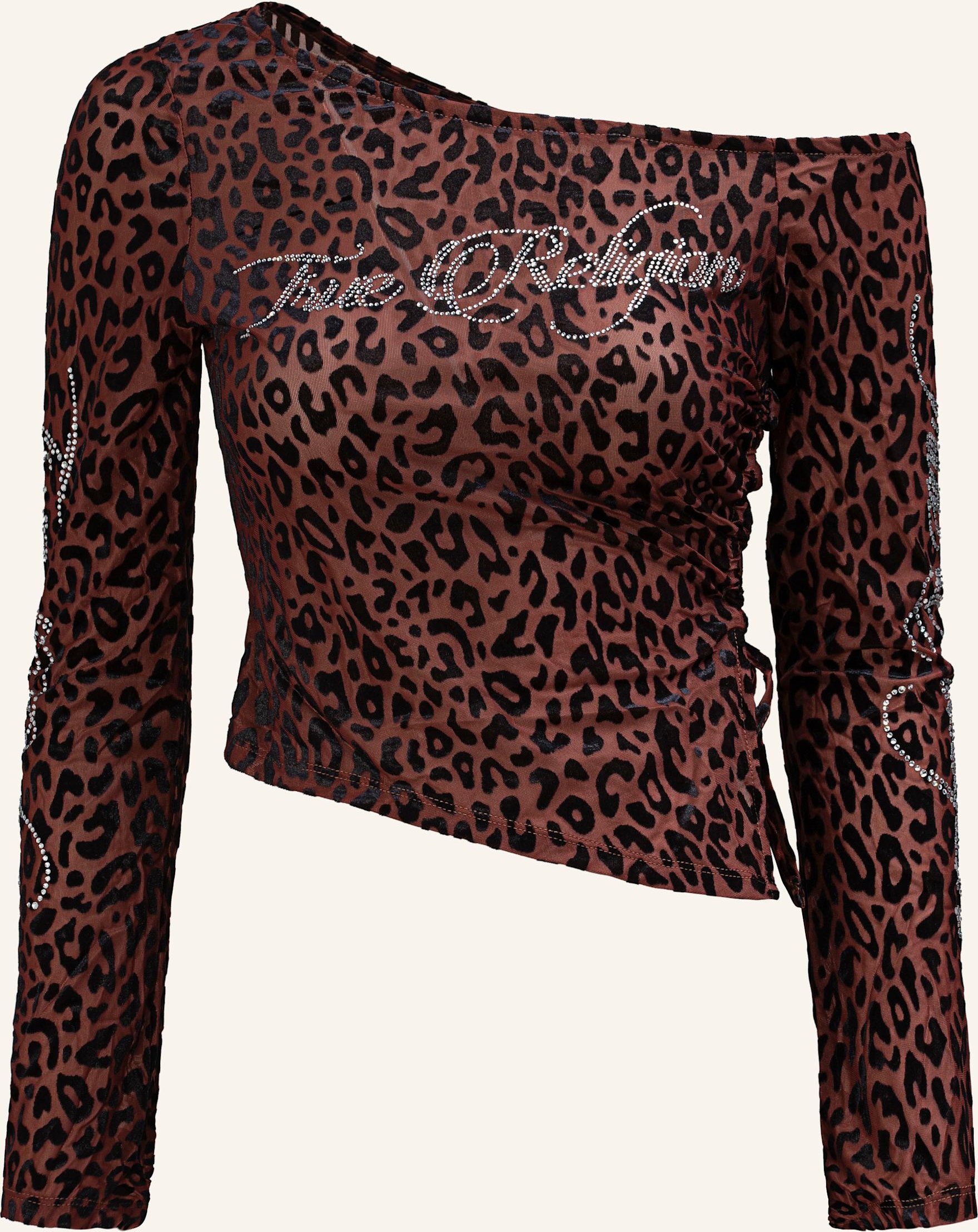 True Religion Langarm-Shirt Asymmetrical braun