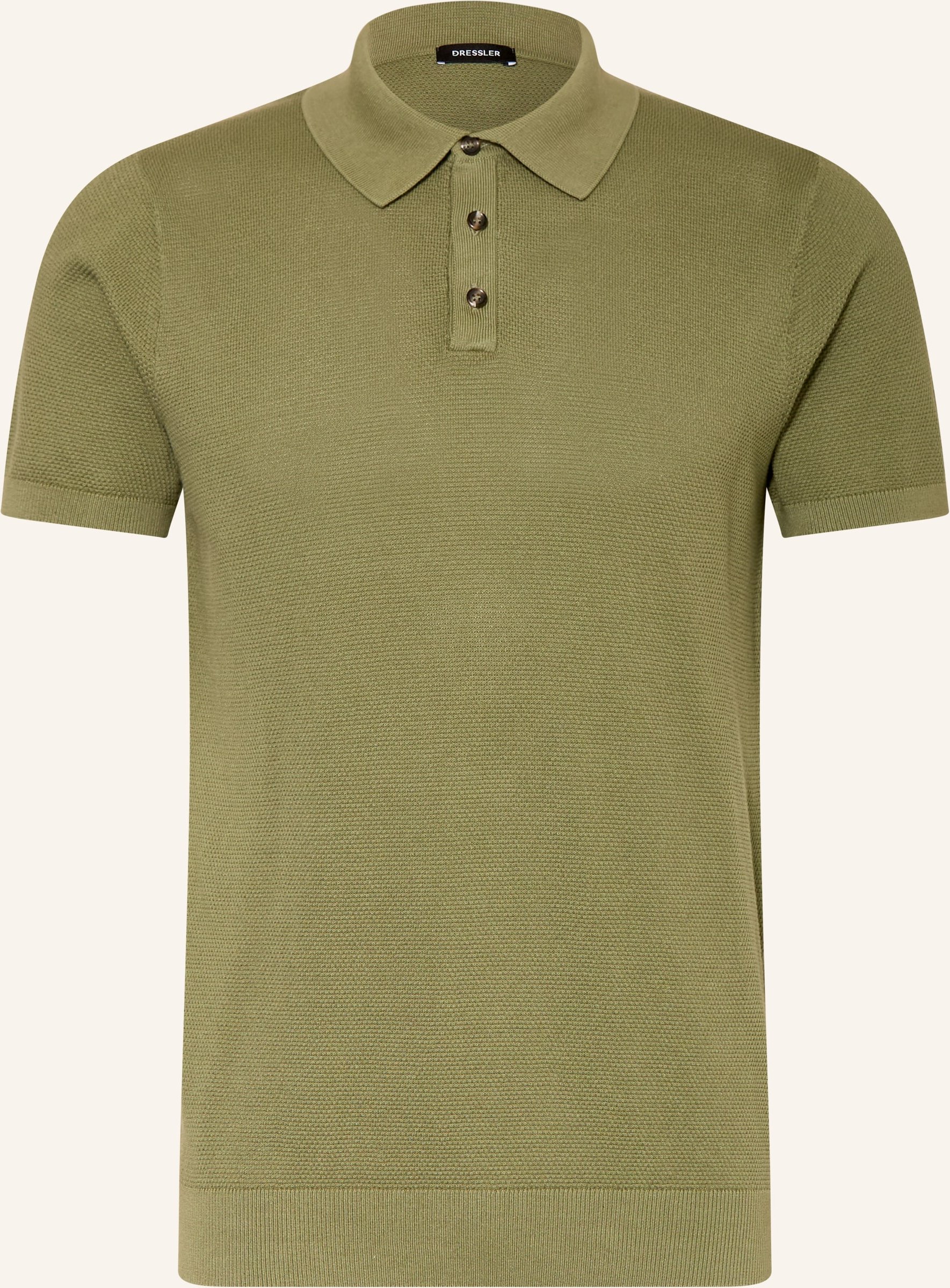 Dressler Strick-Poloshirt gruen