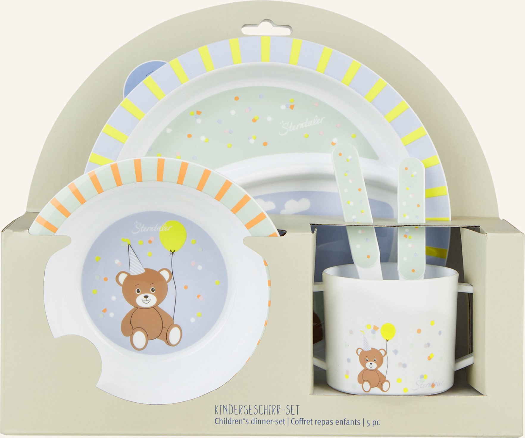 Sterntaler Geschirrset Familie Bär weiss