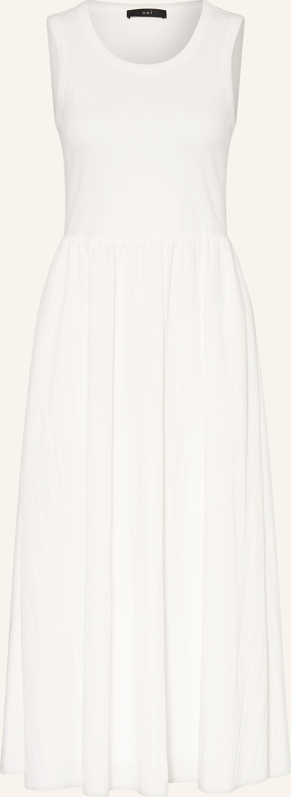 Thumbnail - Oui Kleid Im Materialmix weiss
