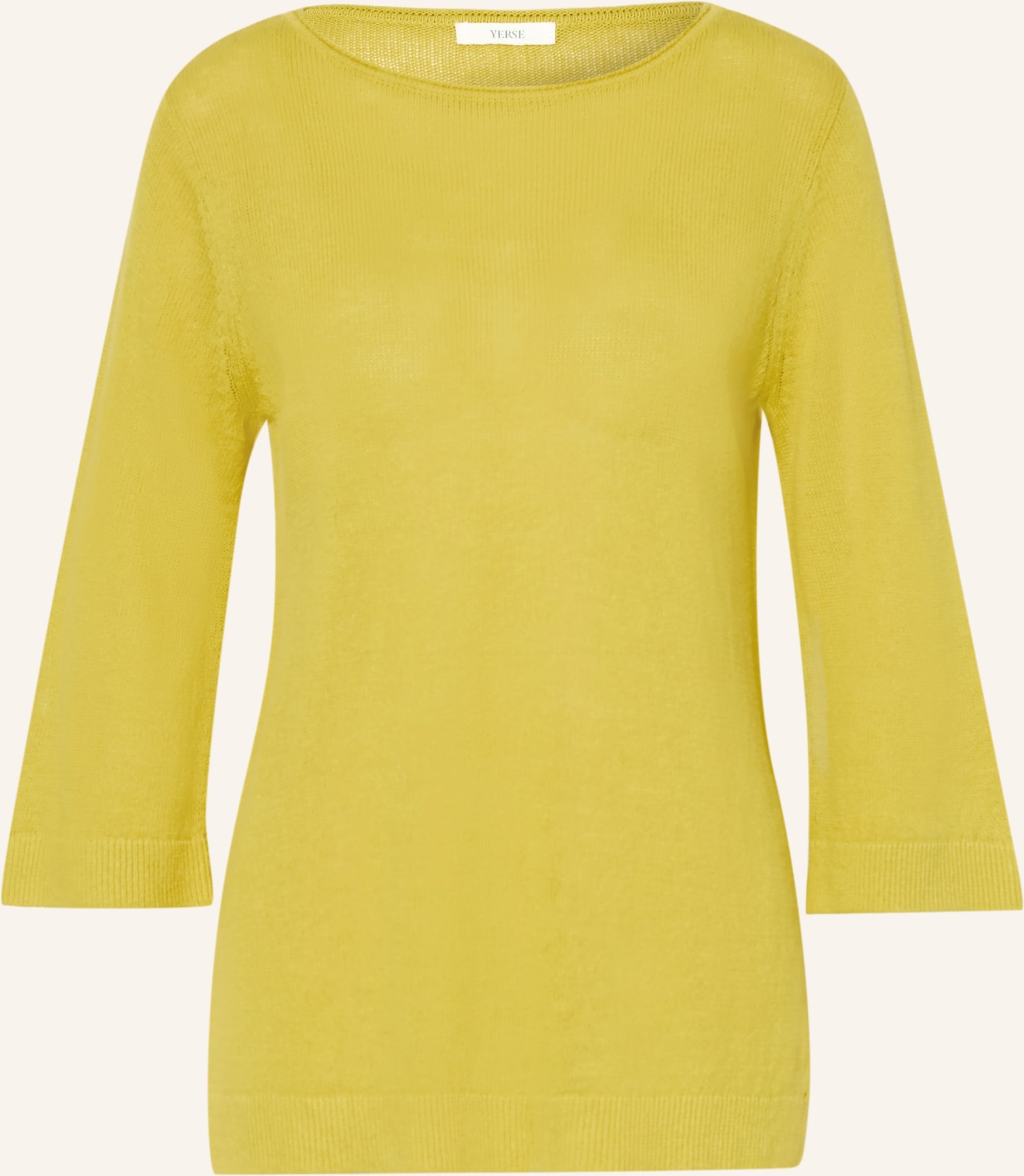 Yerse Leinenpullover Charlotte gelb