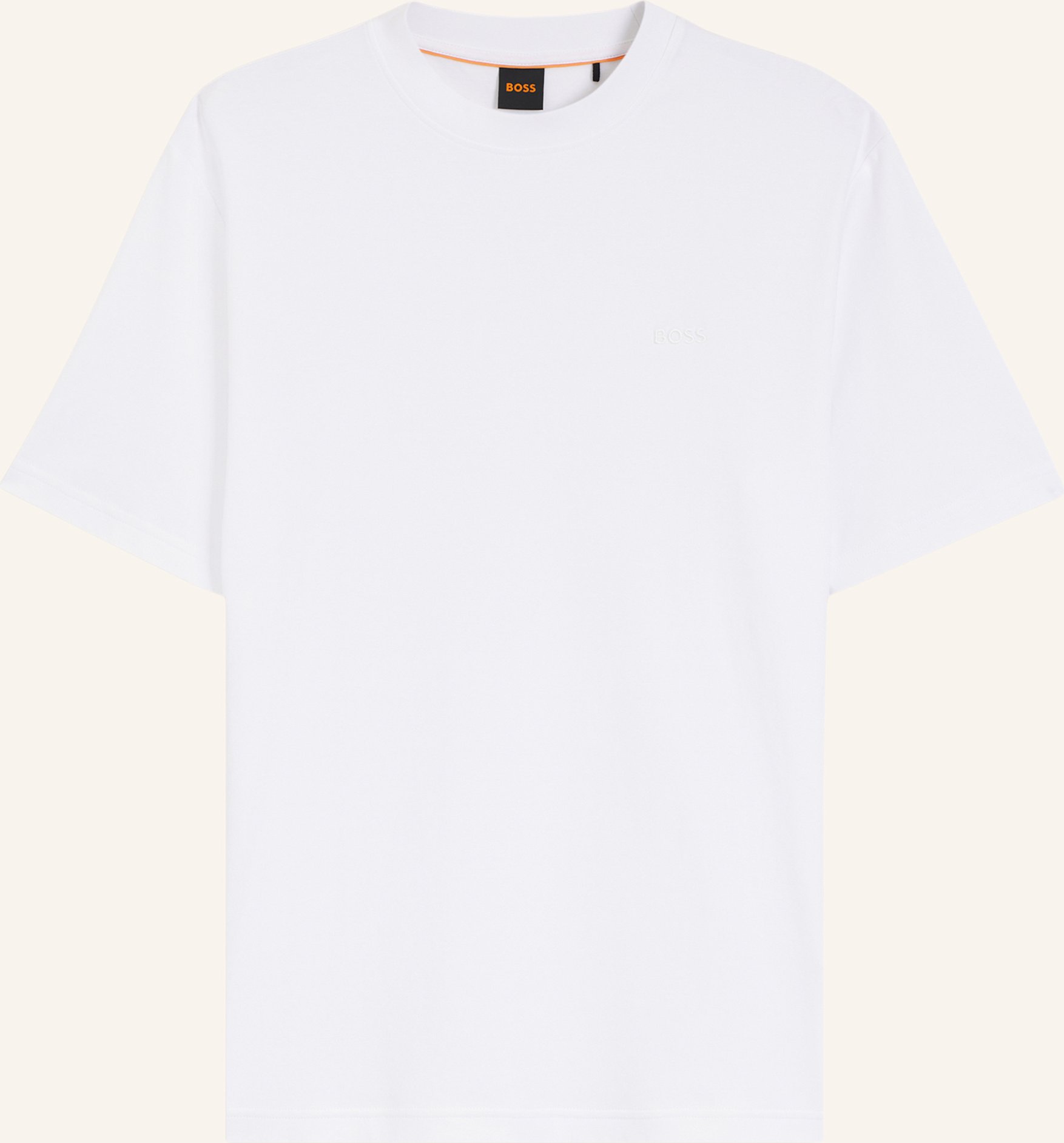 Boss T-Shirt Te_Interlock Regular Fit weiss