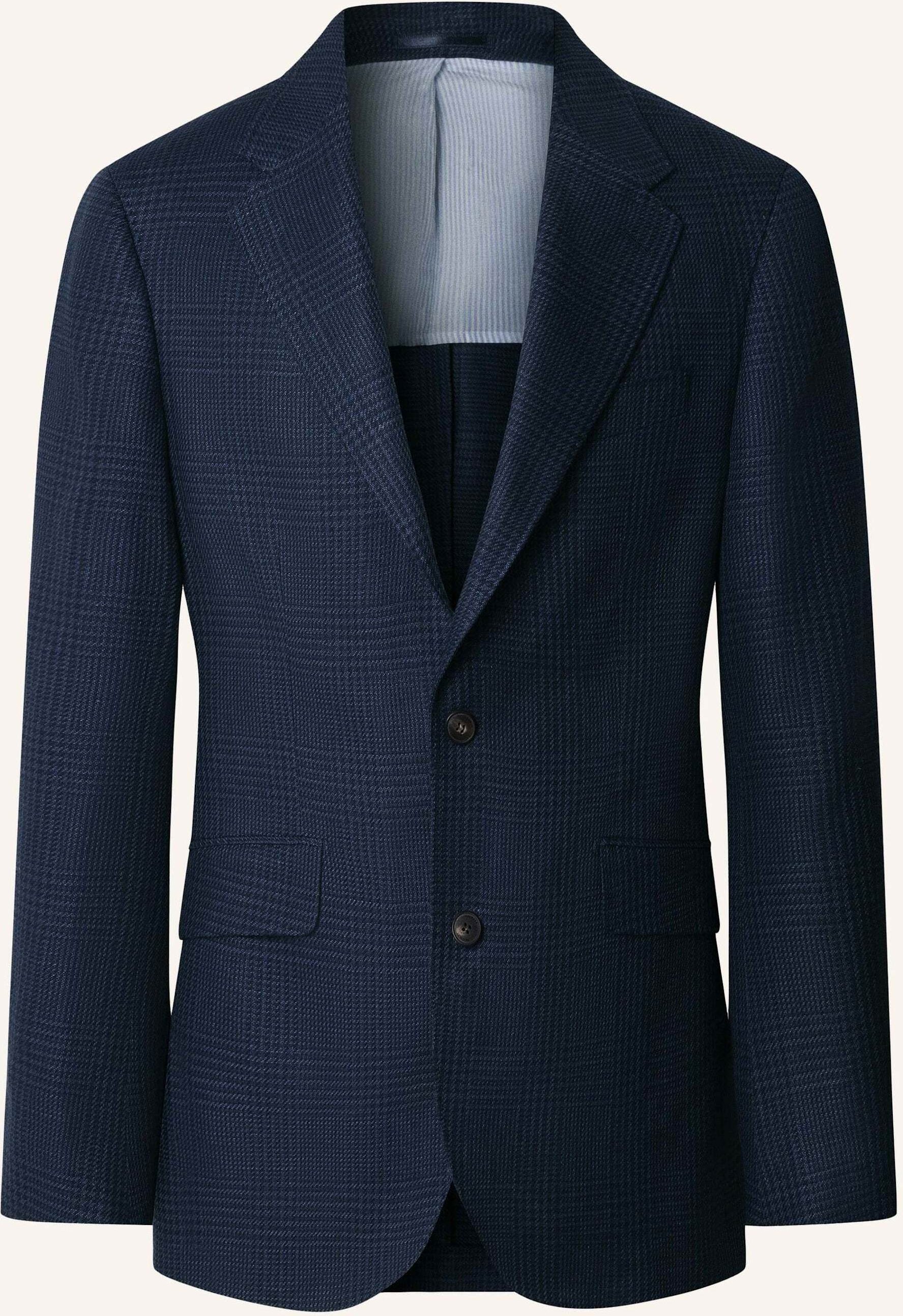 Hackett London Blazer Linen Wool Gchk Cc blau