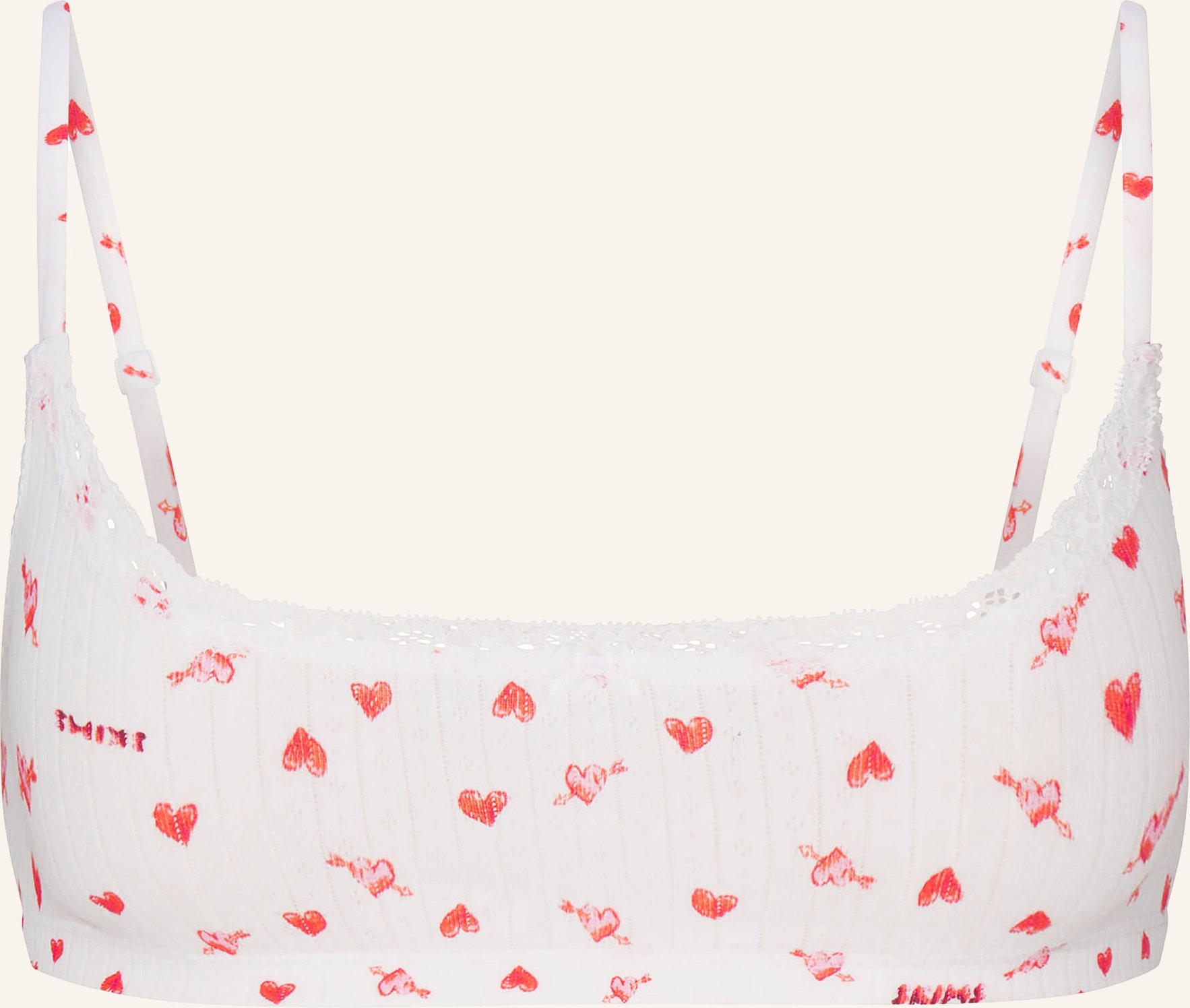 Skims Bustier Lightweight Cotton weiss