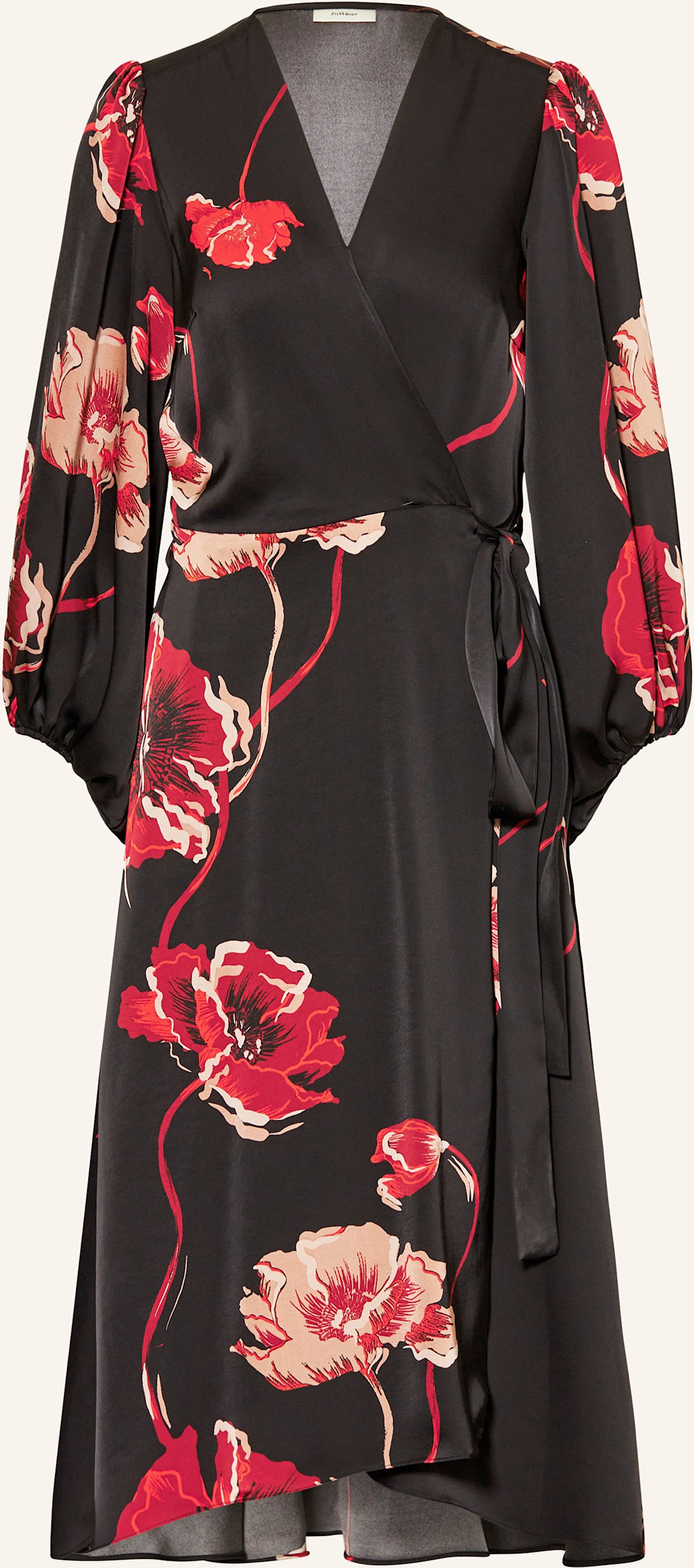 Thumbnail - Inwear Wickelkleid Dawniw Aus Satin schwarz
