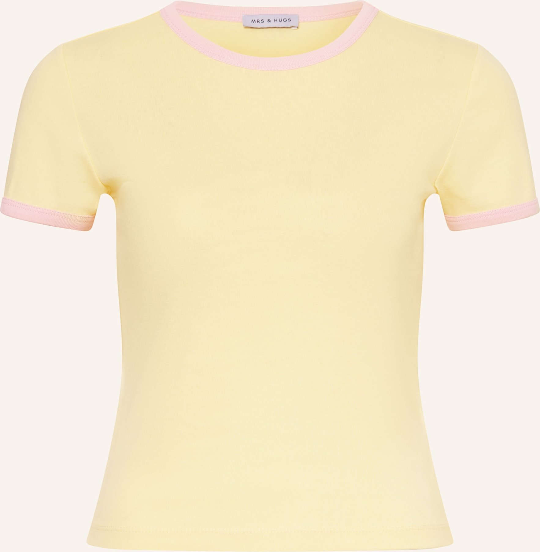 Mrs & Hugs T-Shirt gelb