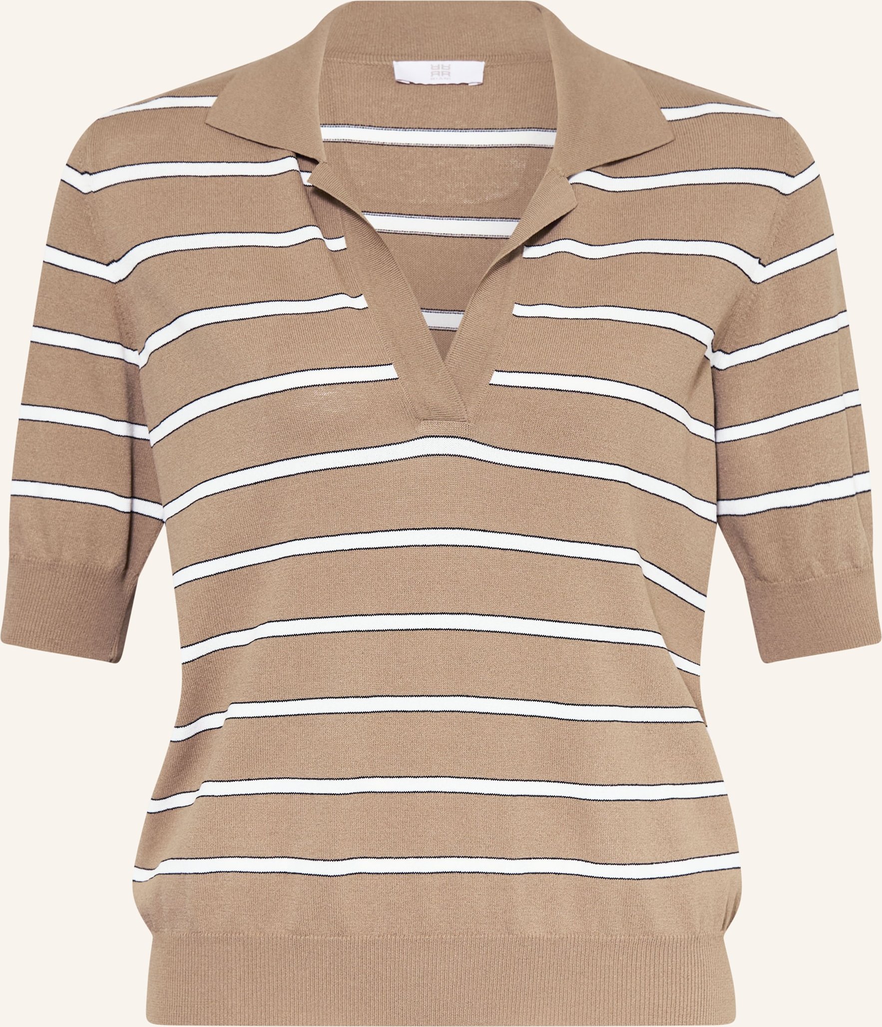 Riani Strick-Poloshirt braun