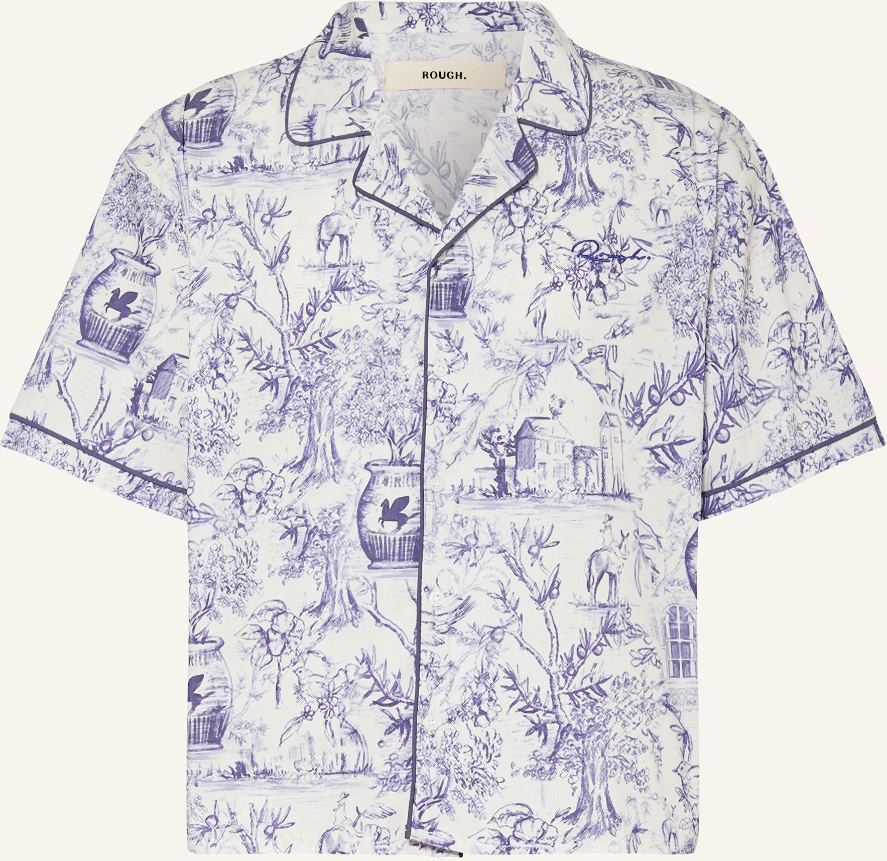 Rough. Resorthemd Comfort Fit blau