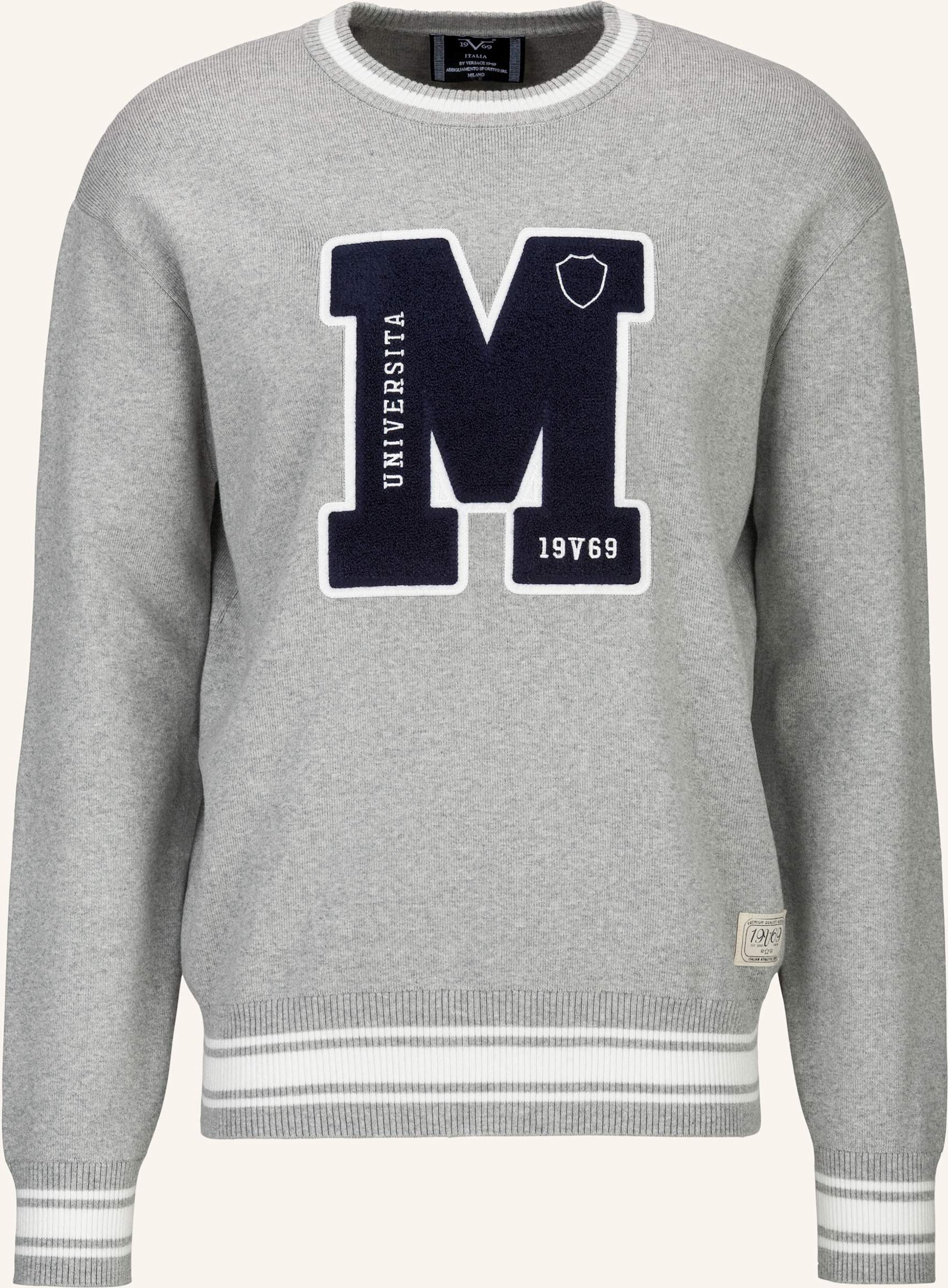 19V69 Italia Pullover Anteo College grau