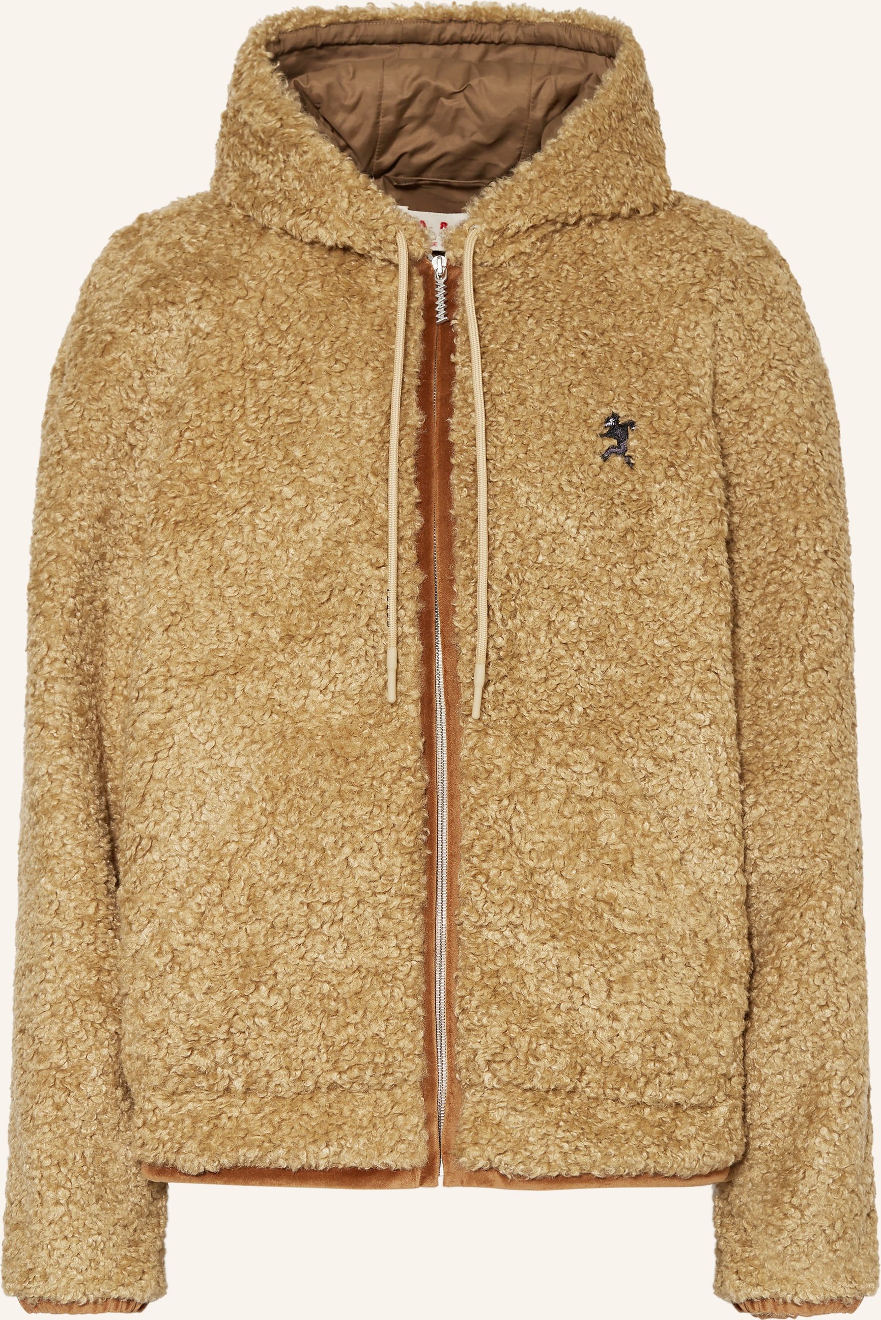 Marni Teddyfell-Jacke braun