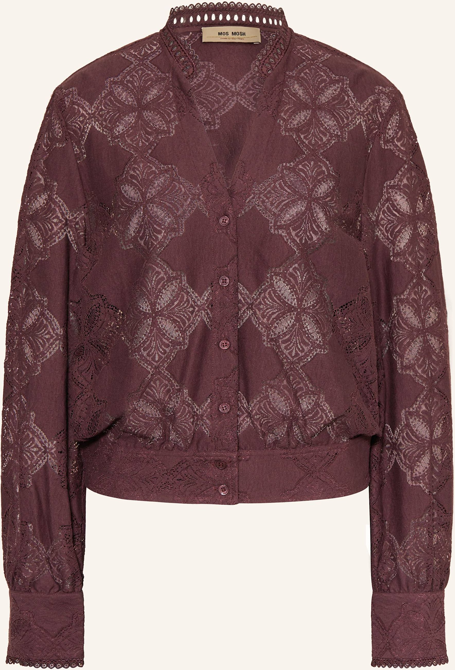 Mos Mosh Hemdbluse Monia Aus Lochspitze rot