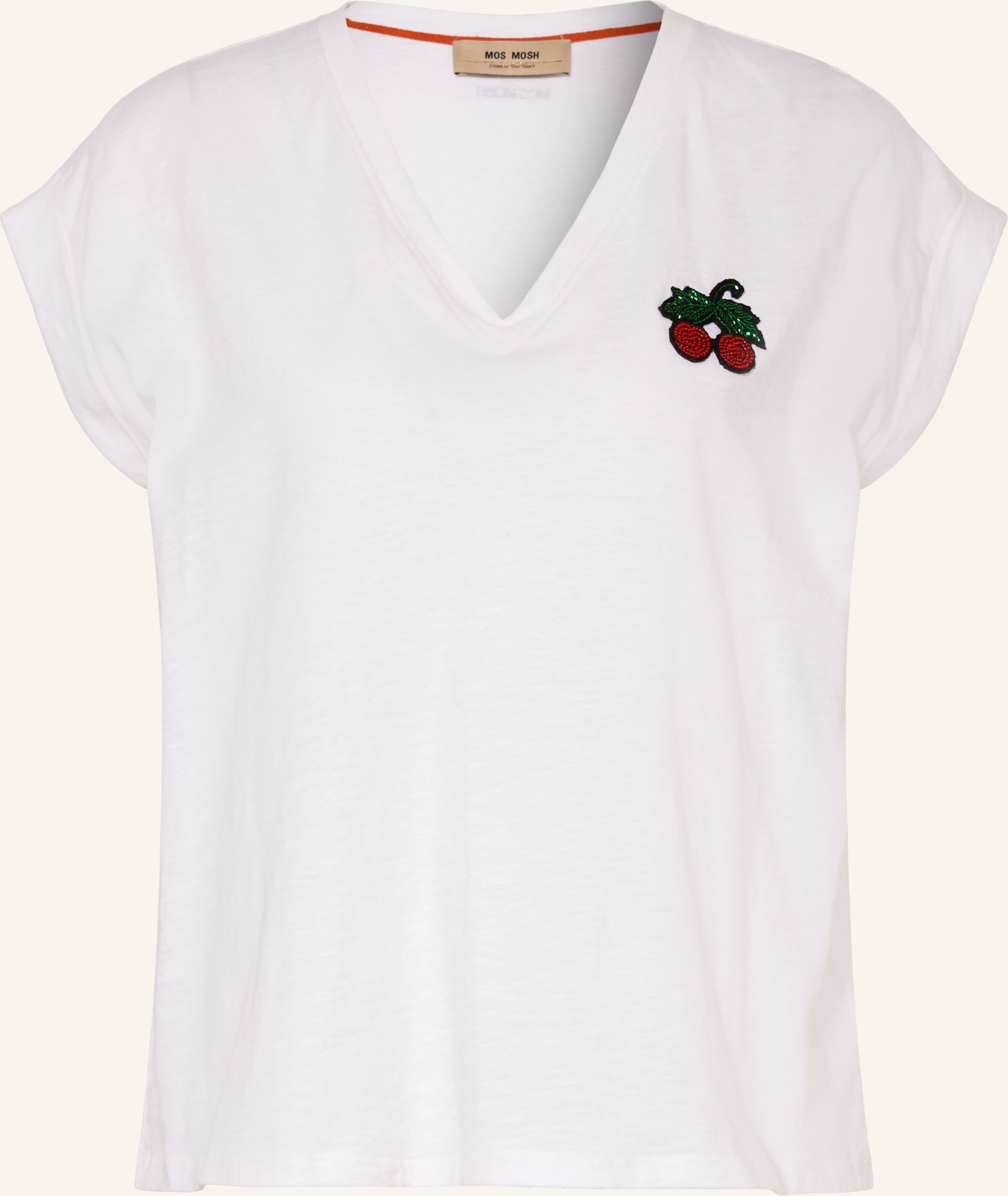 Mos Mosh T-Shirt Mmsilao Mit Schmuckperlen weiss