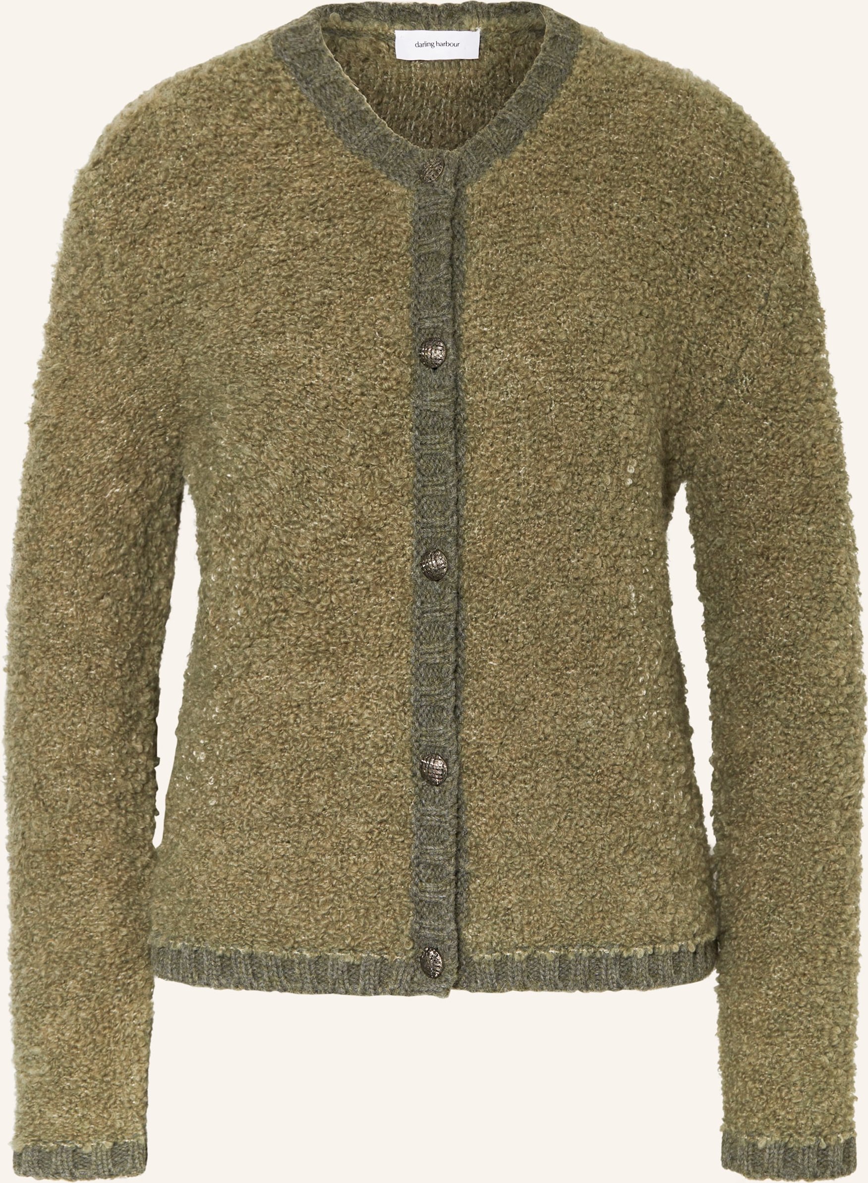 Darling Harbour Strickjacke Aus Teddyfell gruen