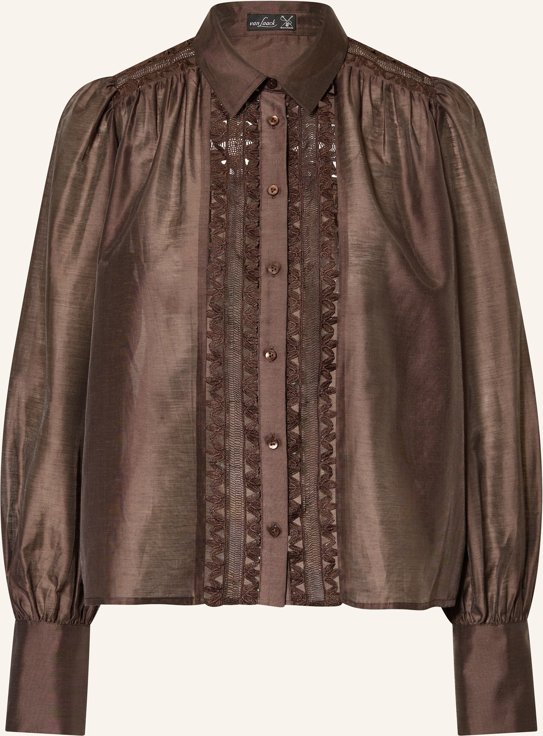 Van Laack Hemdbluse Vl-Alwia-Pb Mit Spitze braun