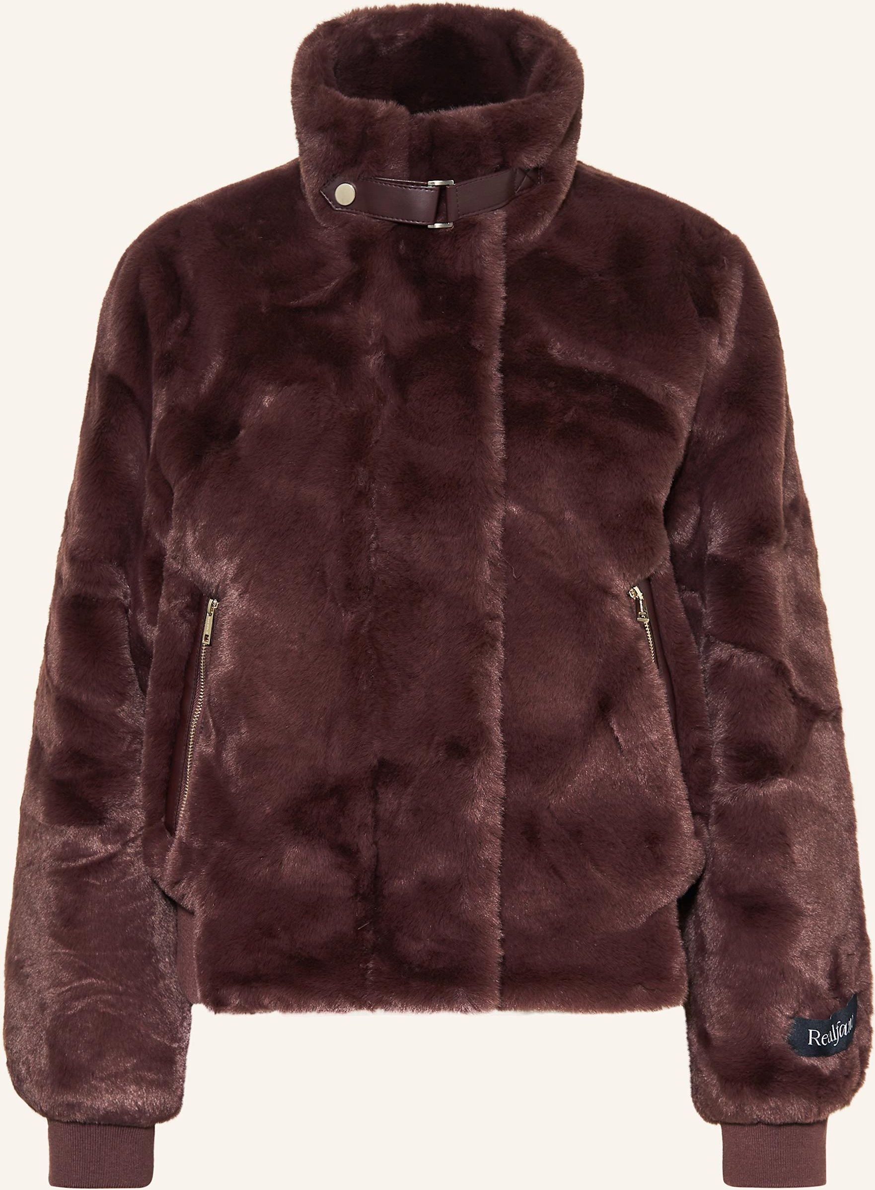 Rino & Pelle Kunstpelz-Blouson Ambra braun