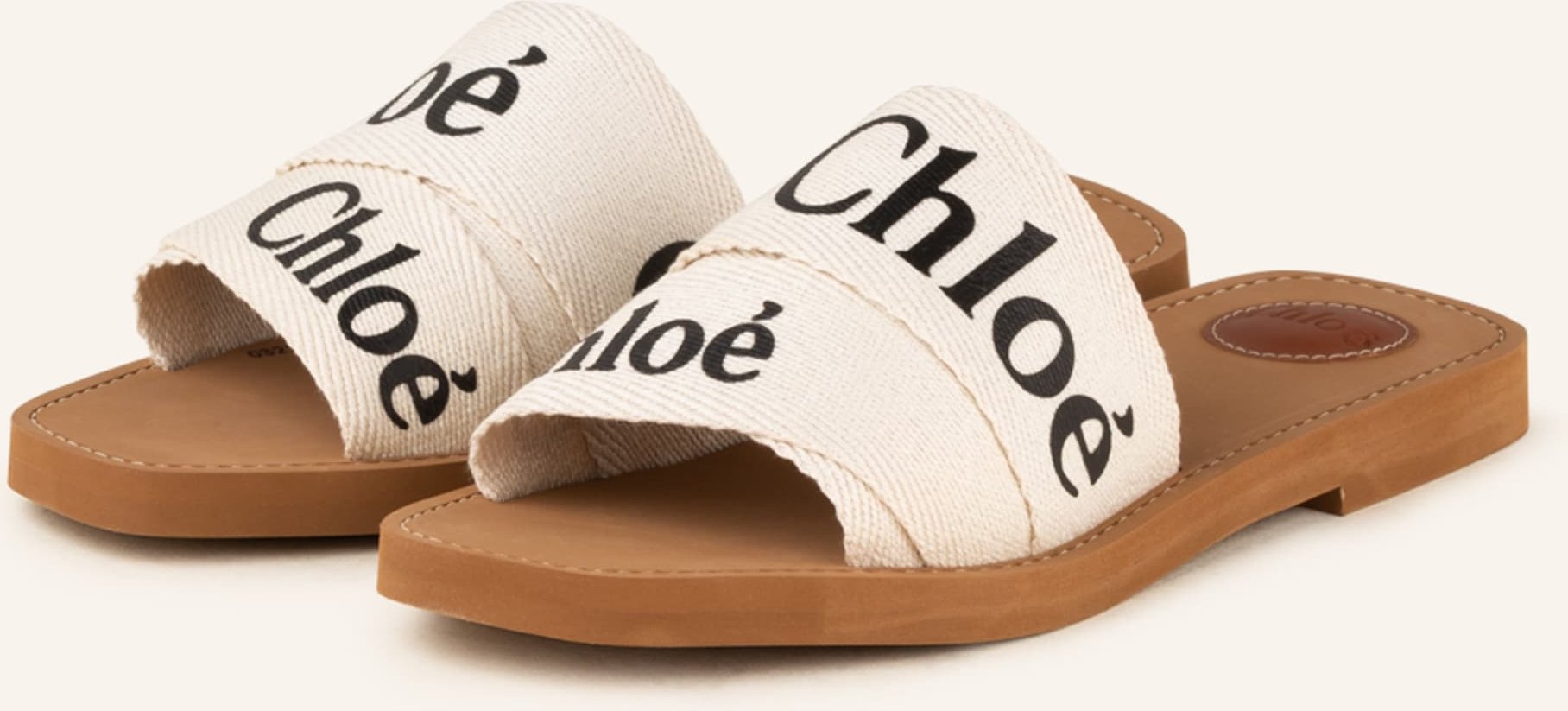 Chloé Pantoletten Woody weiss