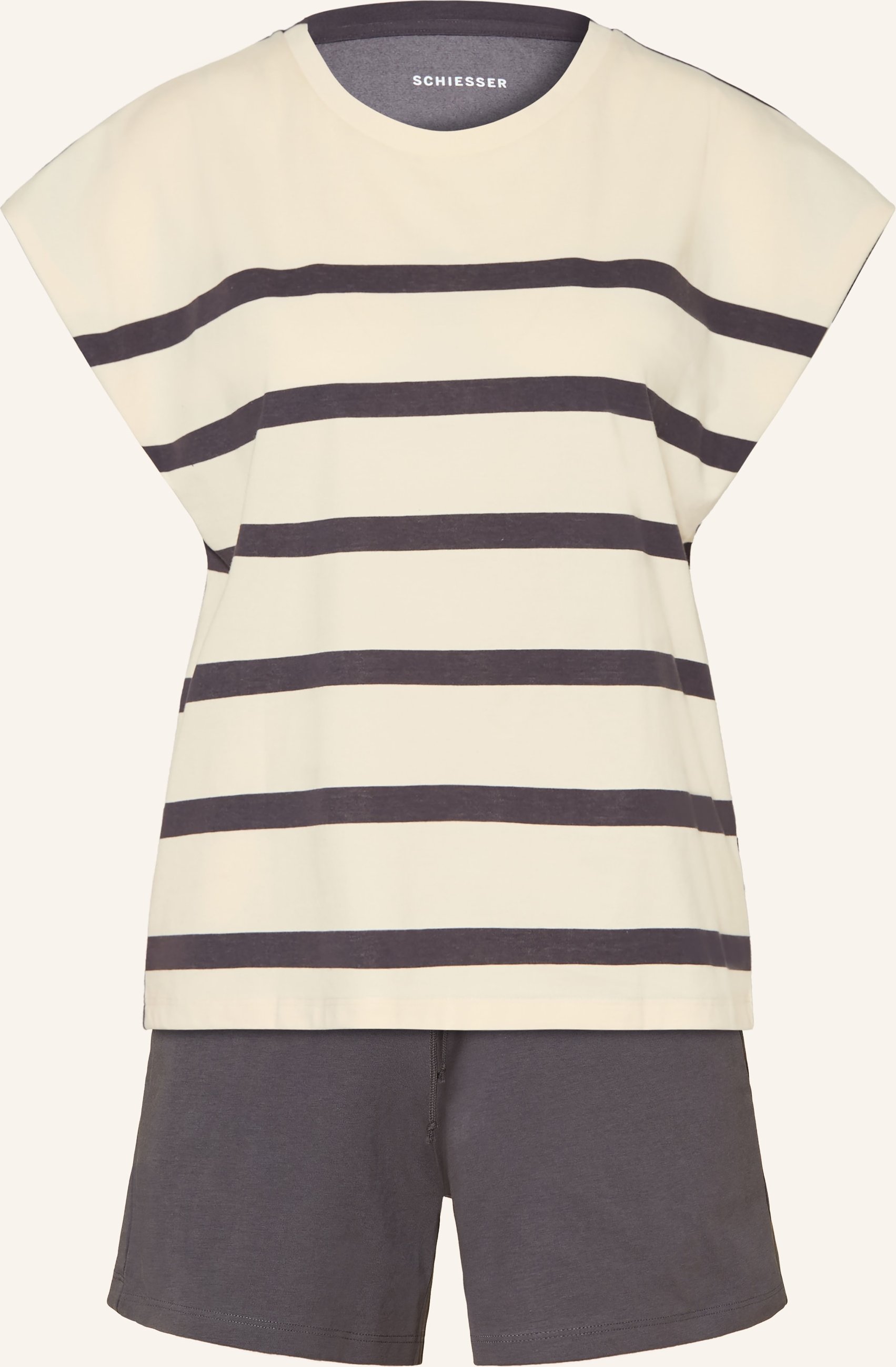 Schiesser Shorty-Schlafanzug weiss