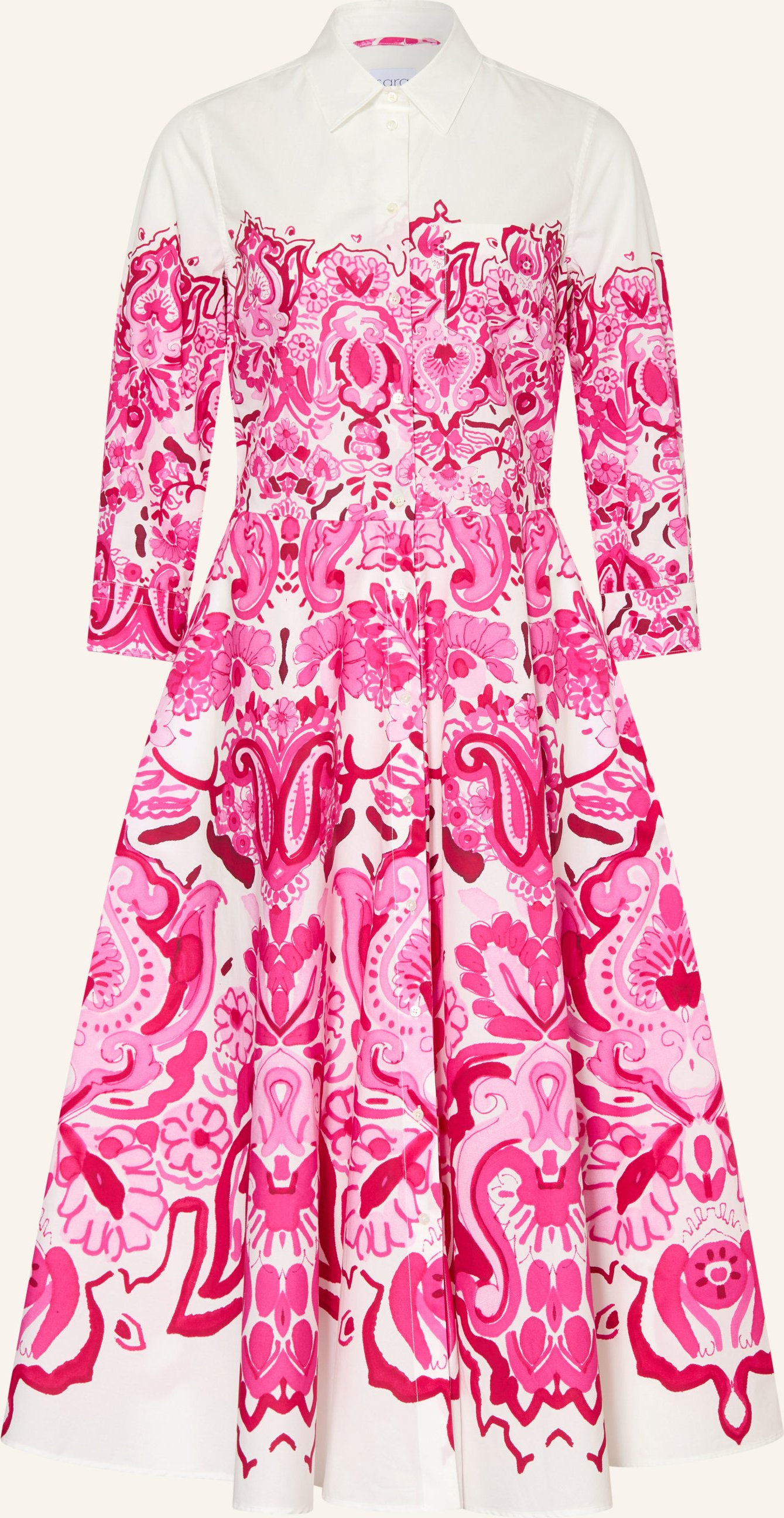 Sara Roka Hemdblusenkleid Nydia Mit 3/4-Arm pink