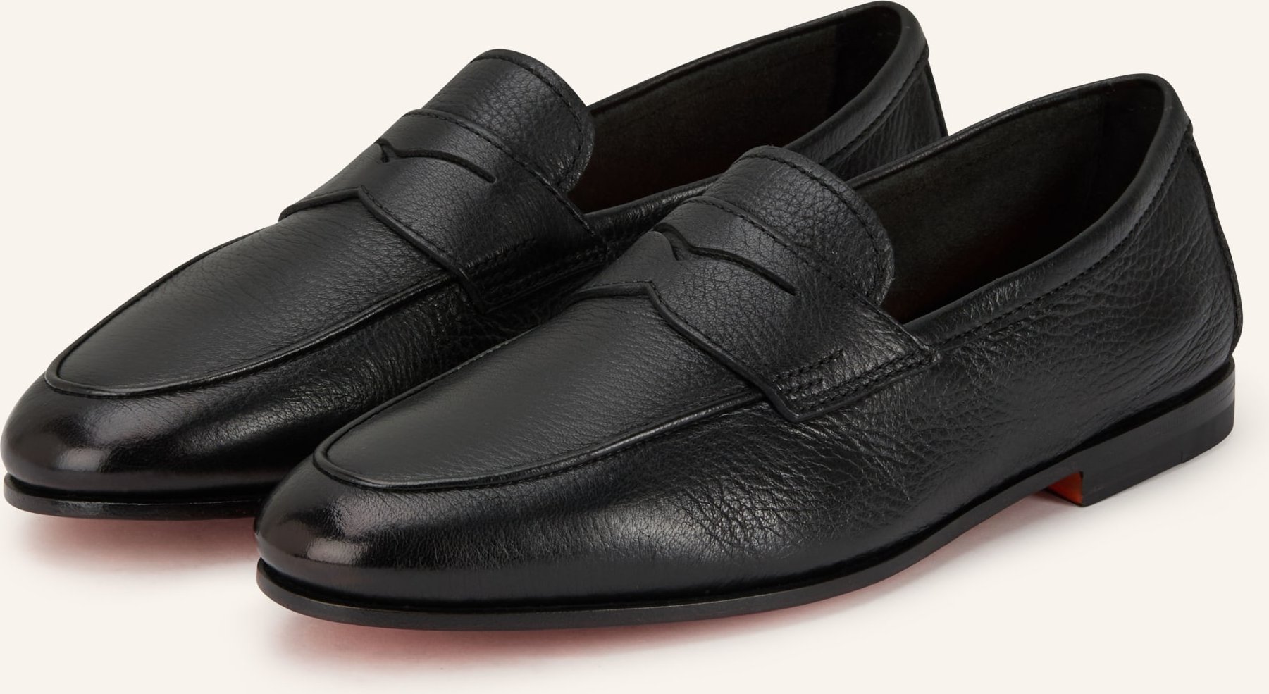 Santoni Penny-Loafer Carlos schwarz
