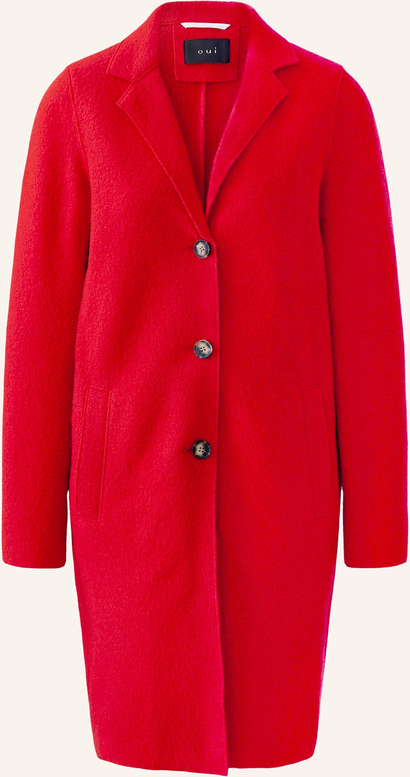 Oui Wollmantel rot
