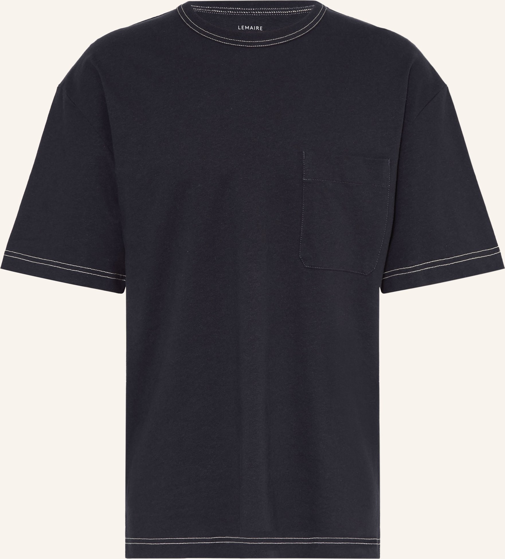 Lemaire T-Shirt Mit Leinen schwarz