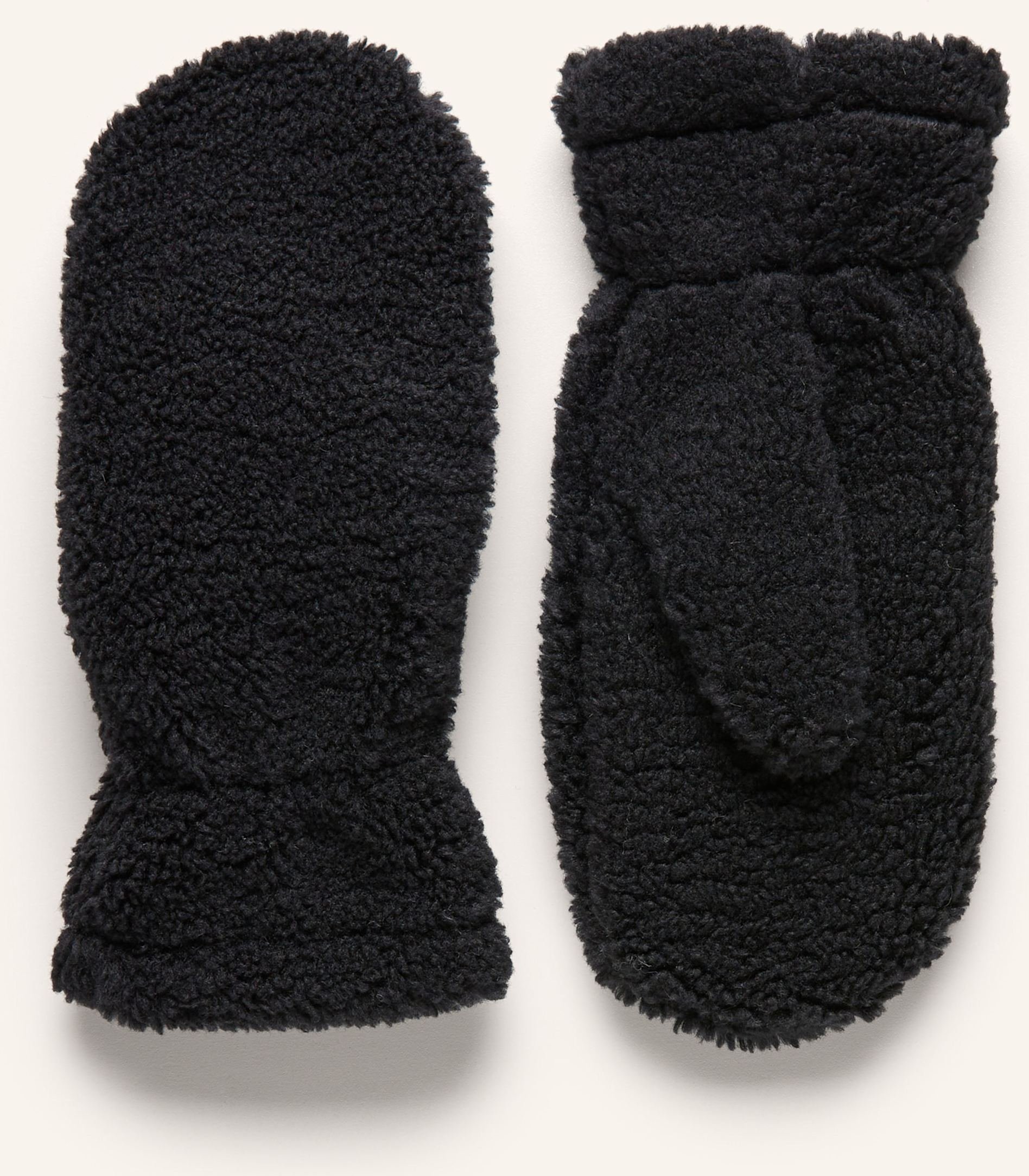 Loevenich Handschuhe Aus Teddyfell schwarz