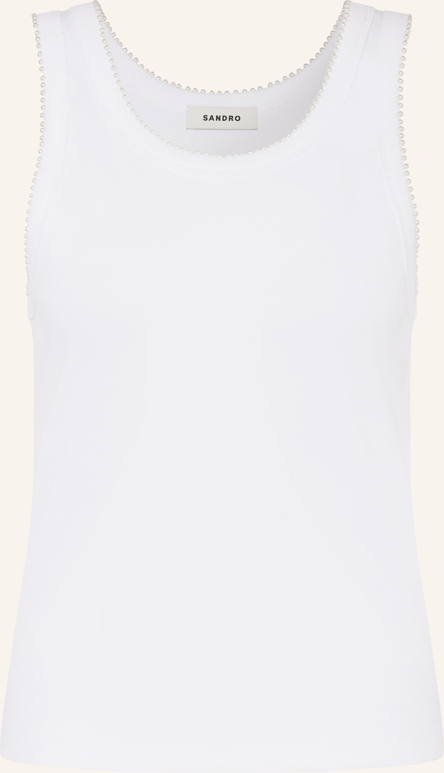 Sandro Top Mit Schmuckperlen weiss