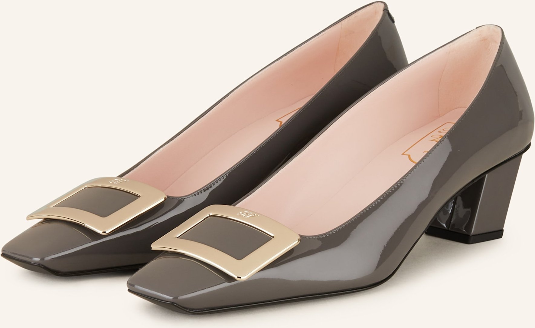 Thumbnail - Roger Vivier Lack-Pumps Belle grau