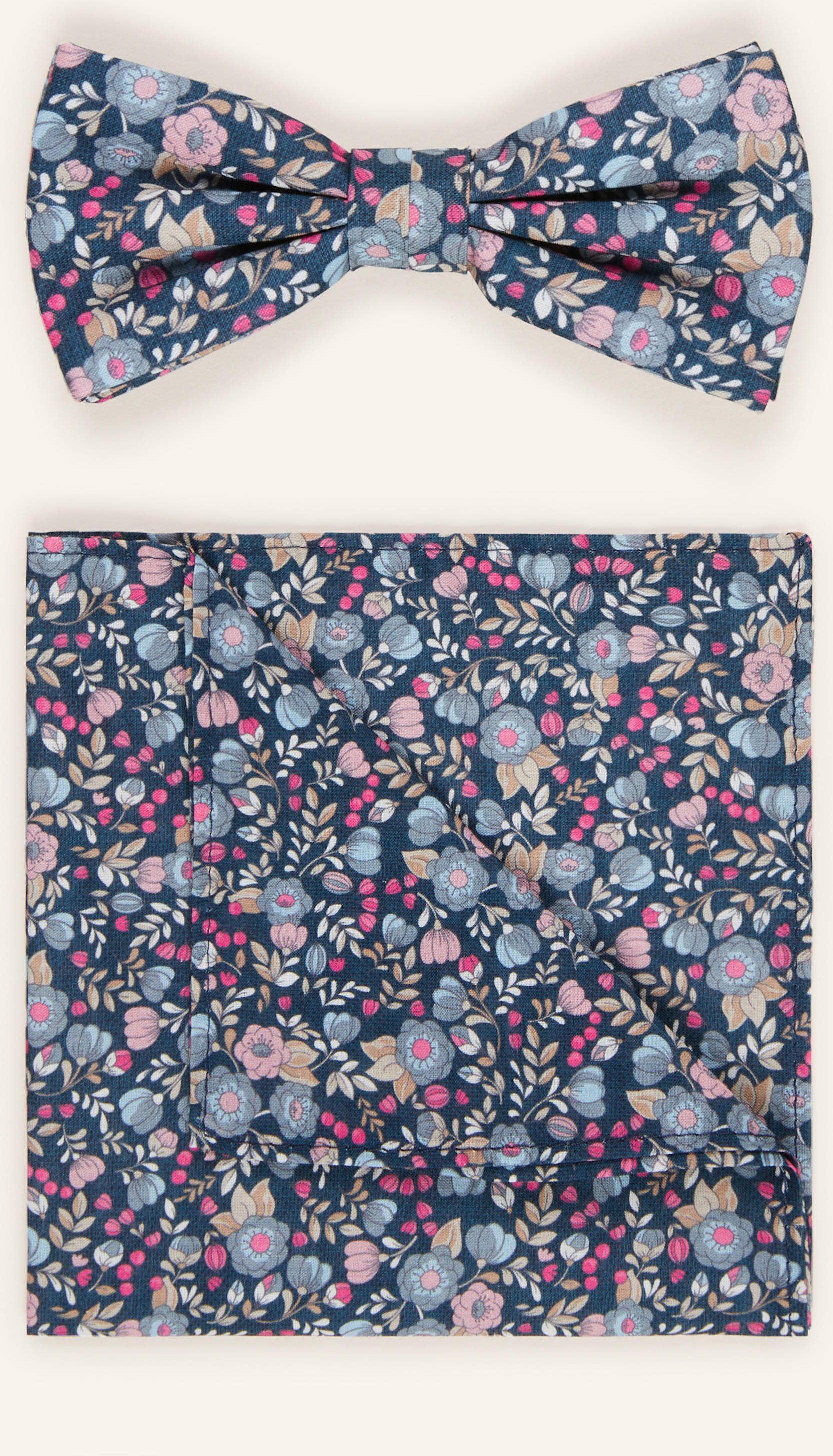 Paul Set: Fliege Und Einstecktuch blau