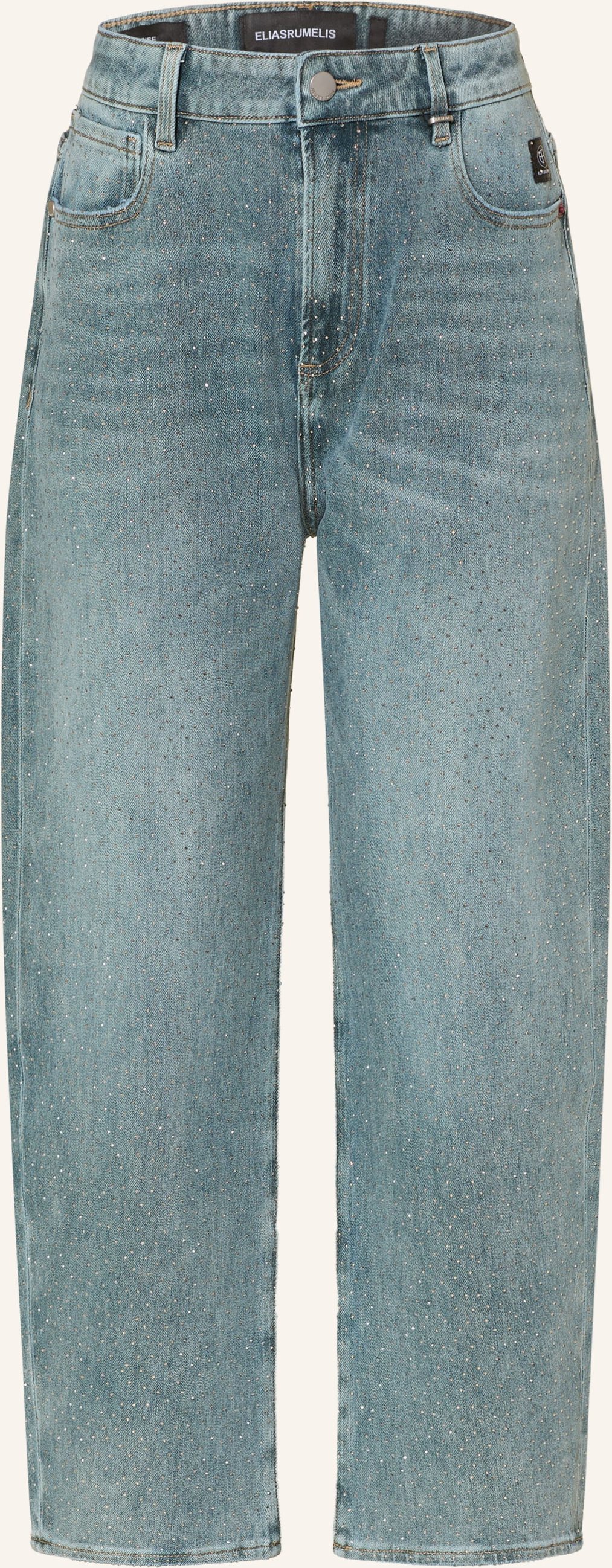Elias Rumelis Barrel Jeans Yoana Sparkle Mit Schmucksteinen blau