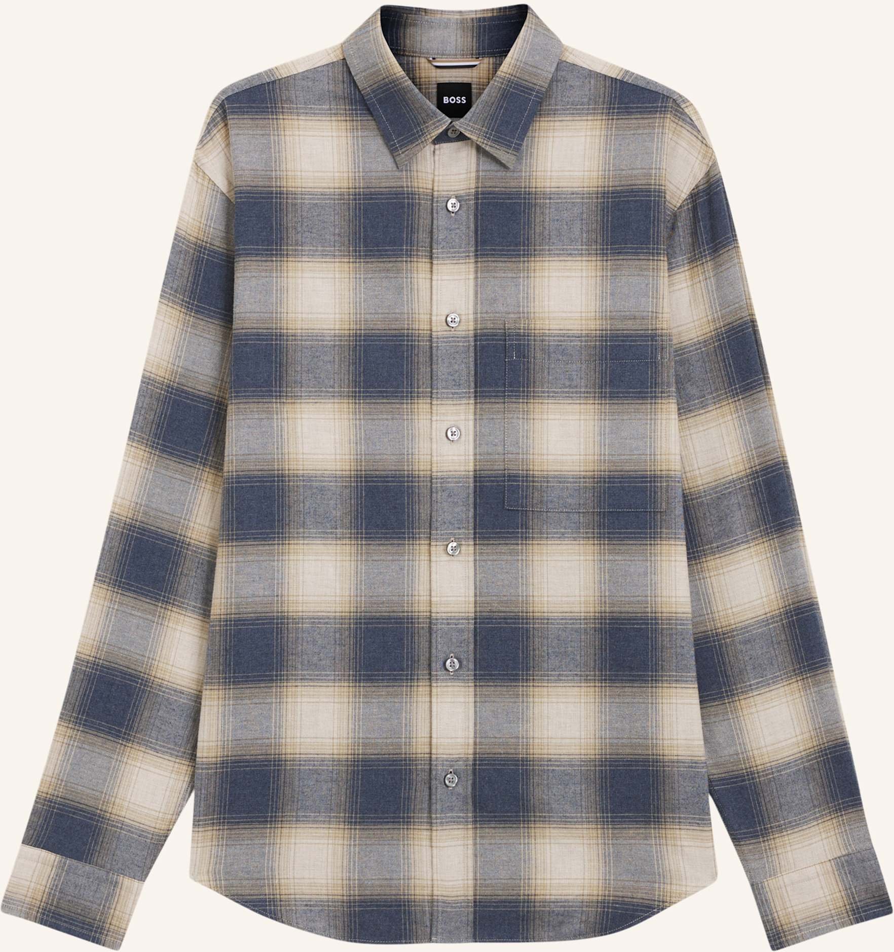 Boss Casual Hemd H-Owenl-K-P-261 Relaxed Fit blau