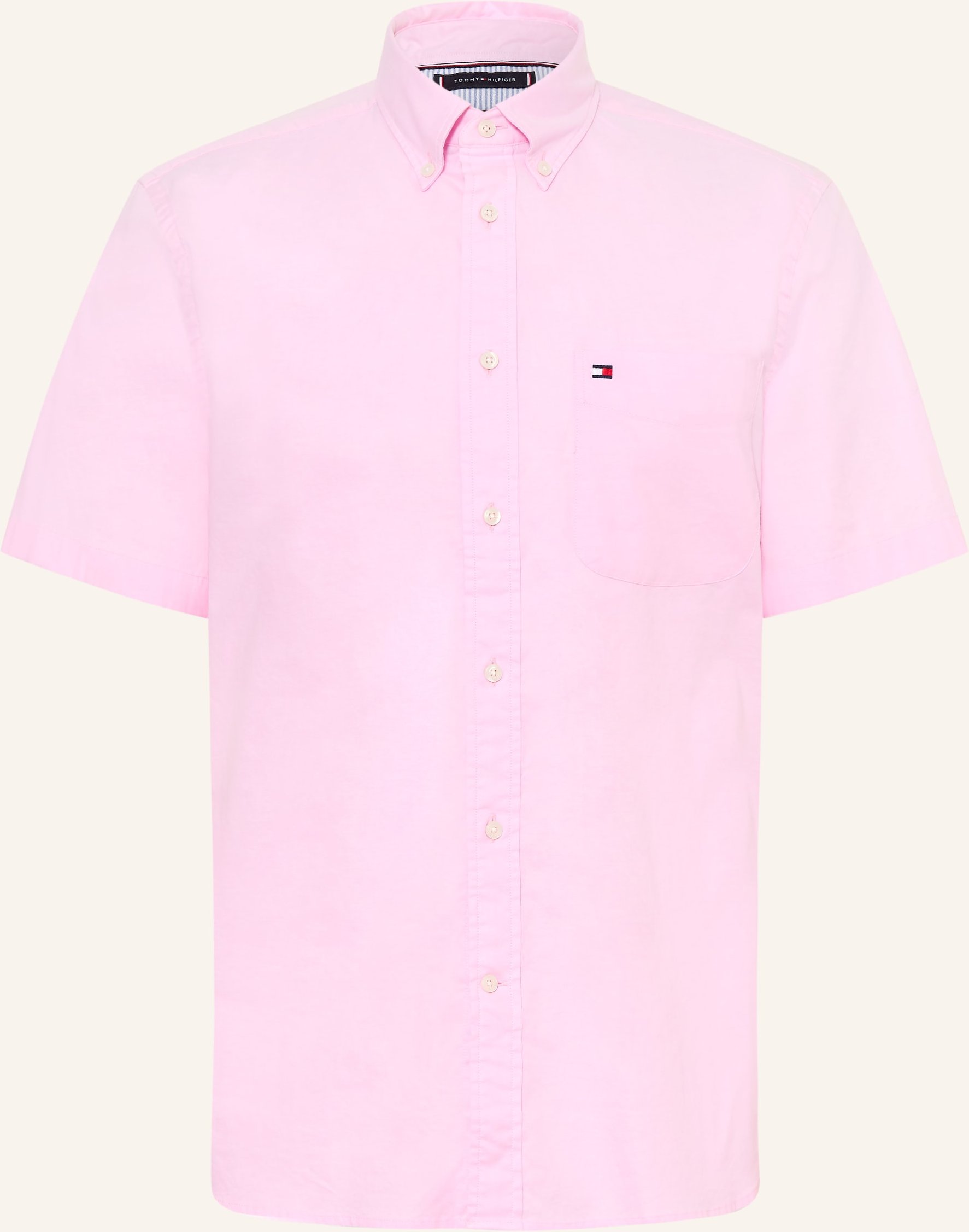 Tommy Hilfiger Kurzarm-Hemd Regular Fit rosa