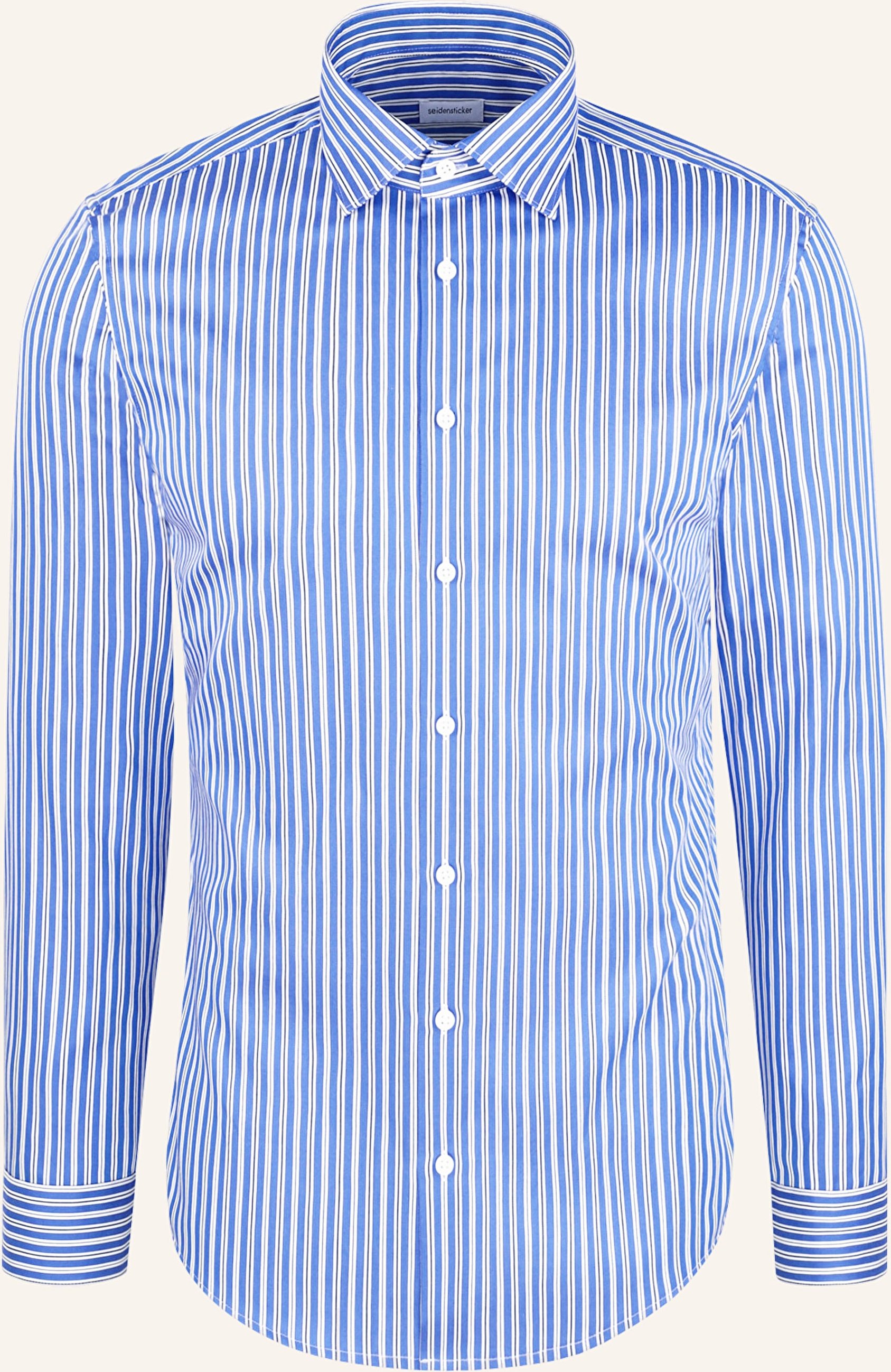 Seidensticker Satinhemd Slim Fit blau