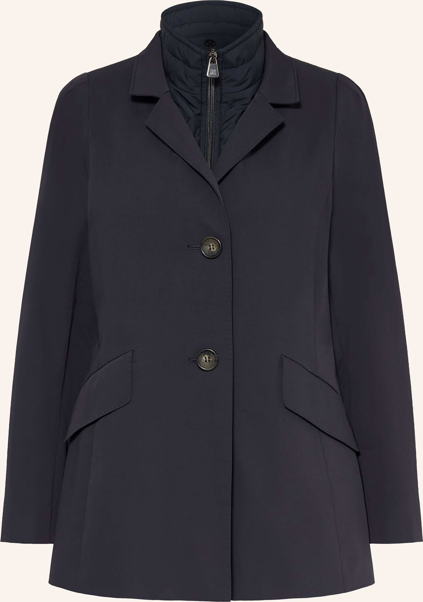 Cinzia Rocca Jacke Mit Herausnehmbarer Blende blau