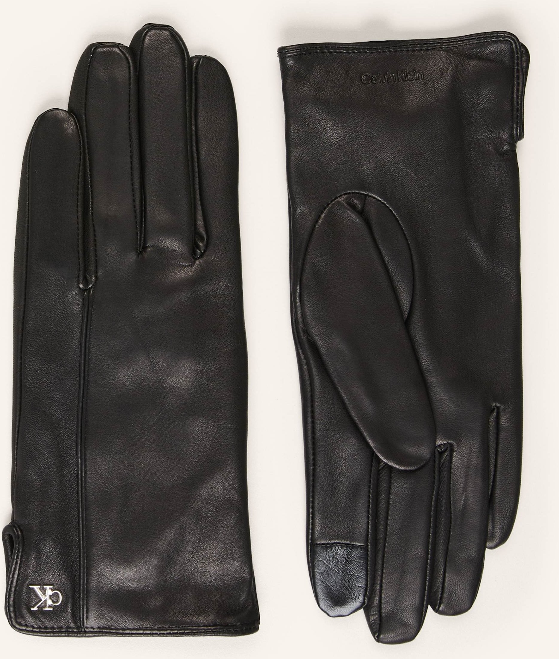 Calvin Klein Lederhandschuhe Mit Touchscreen-Funktion schwarz
