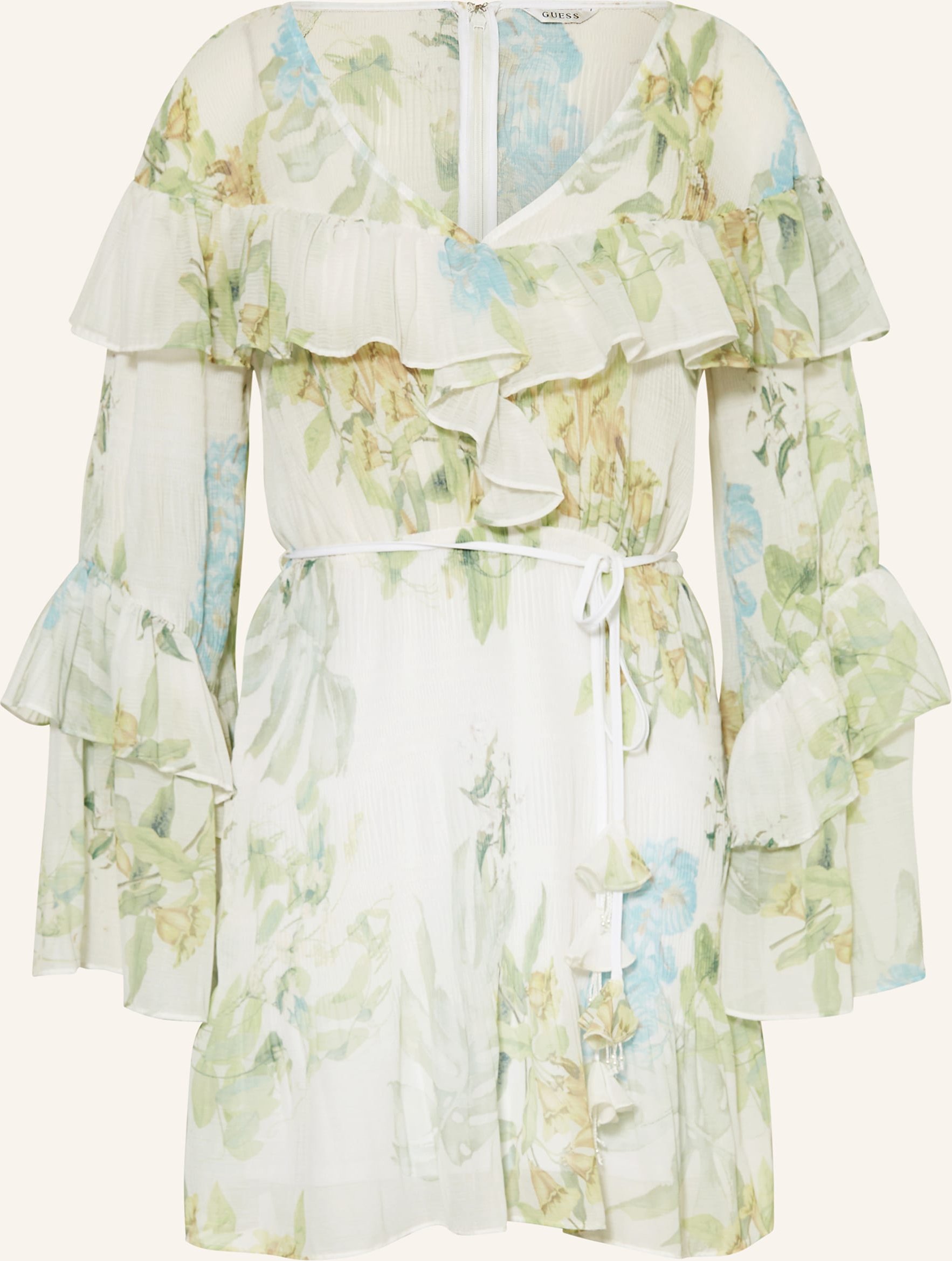 Guess Kleid Laurence Mit Rüschen gruen