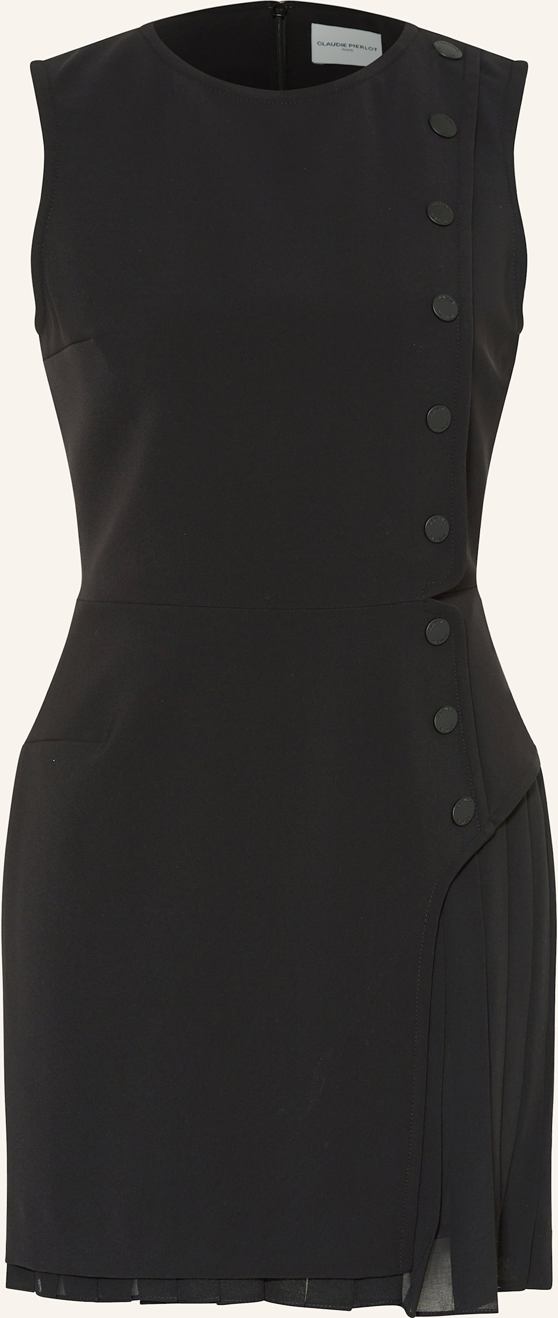 Claudie Pierlot Kleid Mit Plissees schwarz