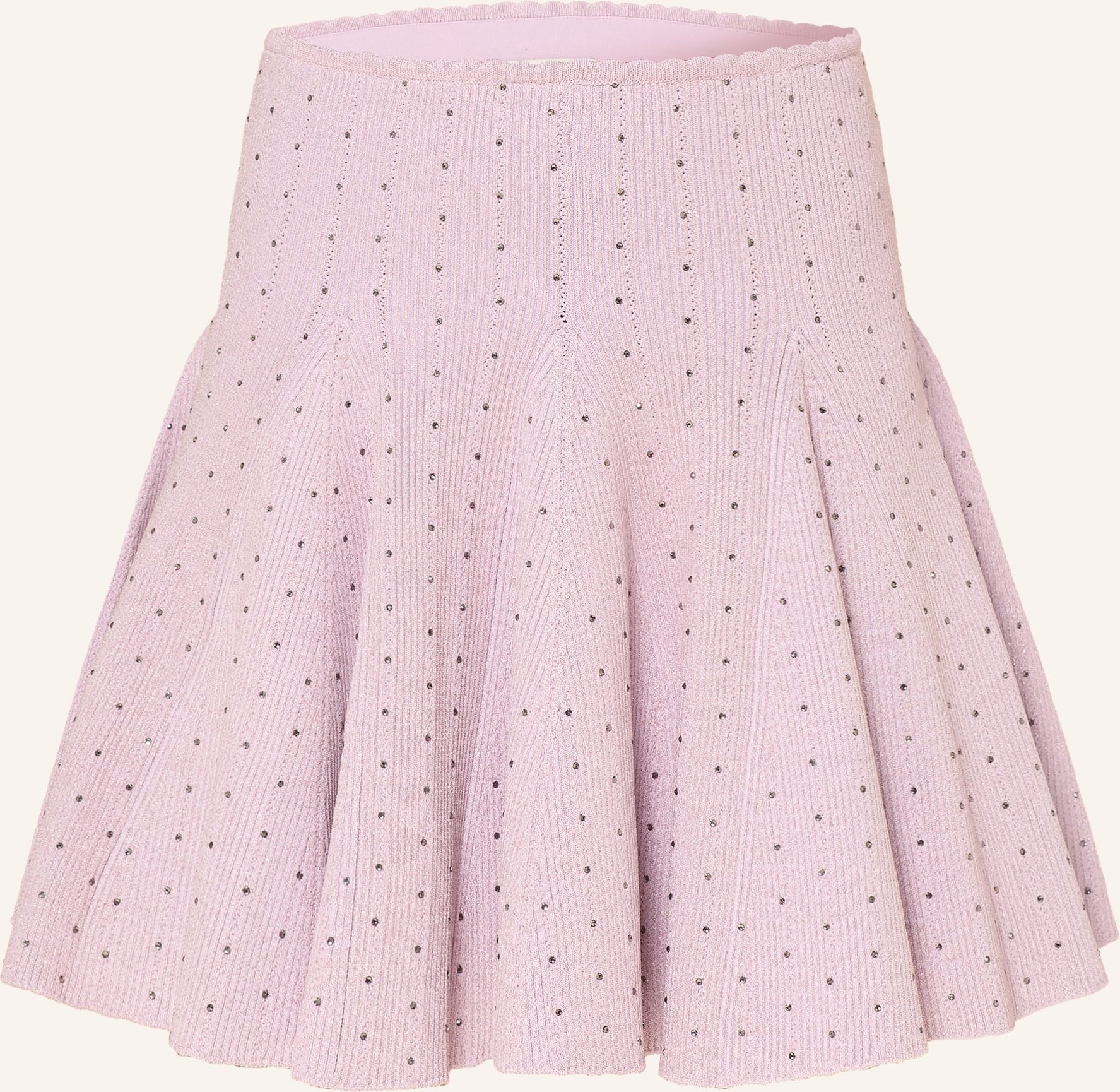 Sandro Strickrock Mit Schmucksteinen lila