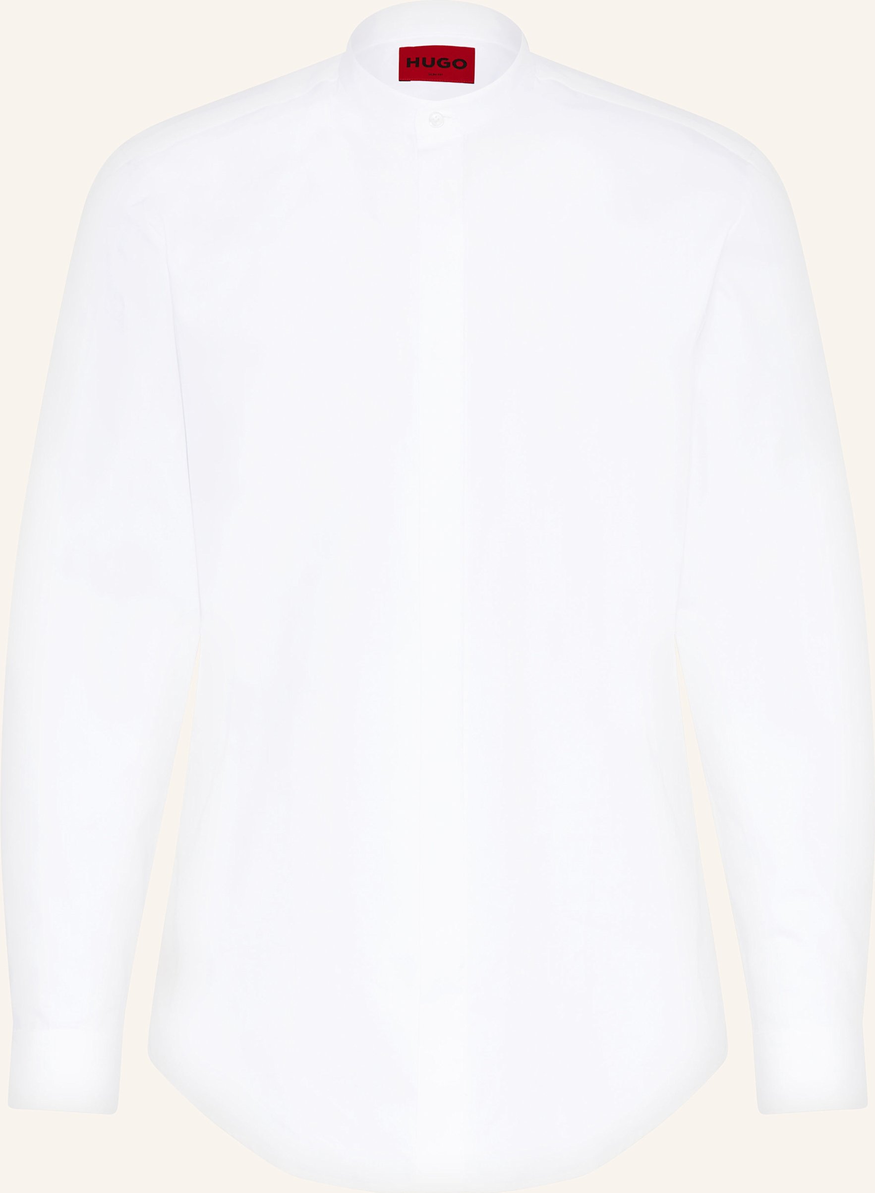 Hugo Hemd Kaleb Slim Fit Mit Stehkragen weiss