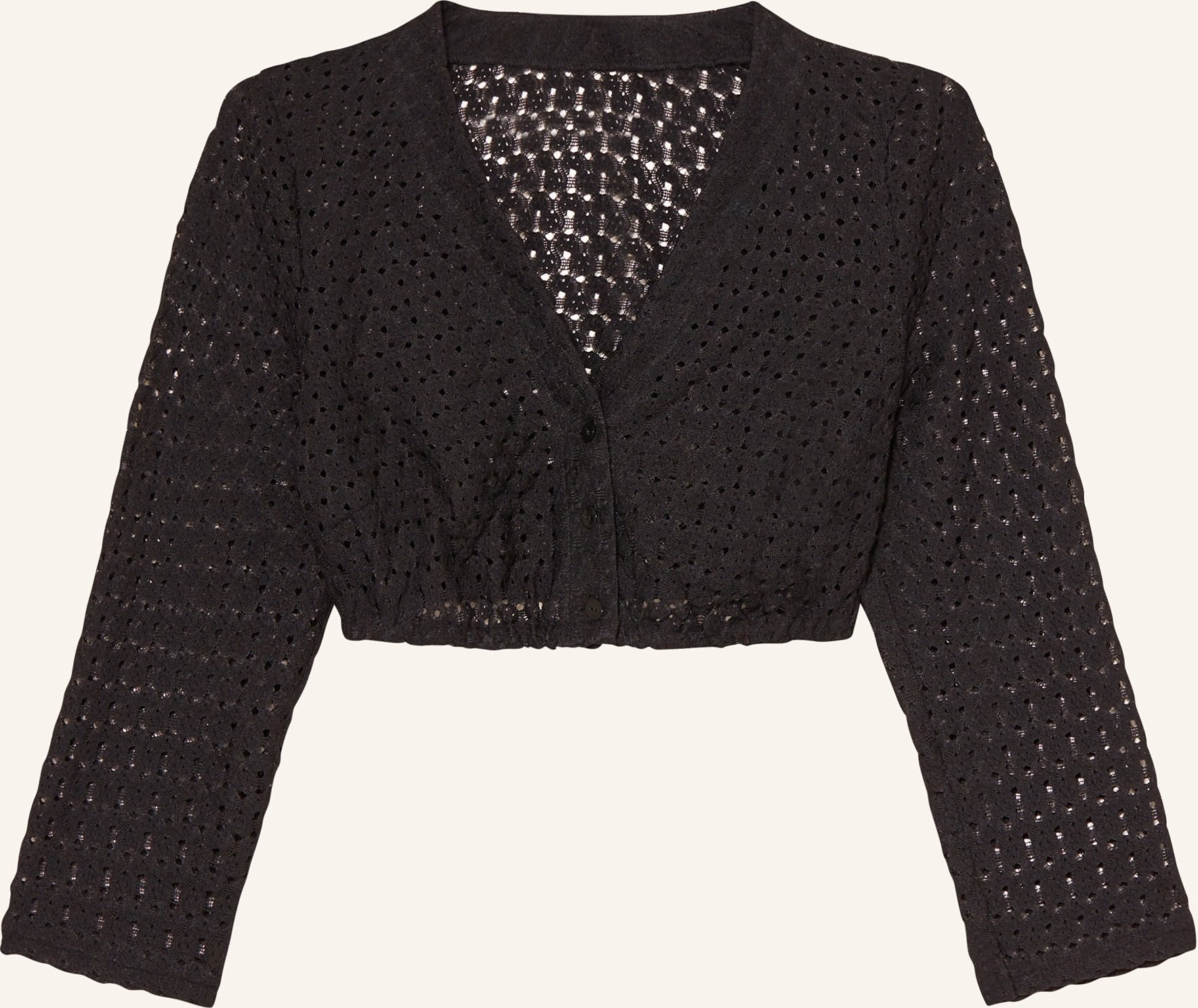 Waldorff Dirndlbluse Mit 3/4-Arm schwarz