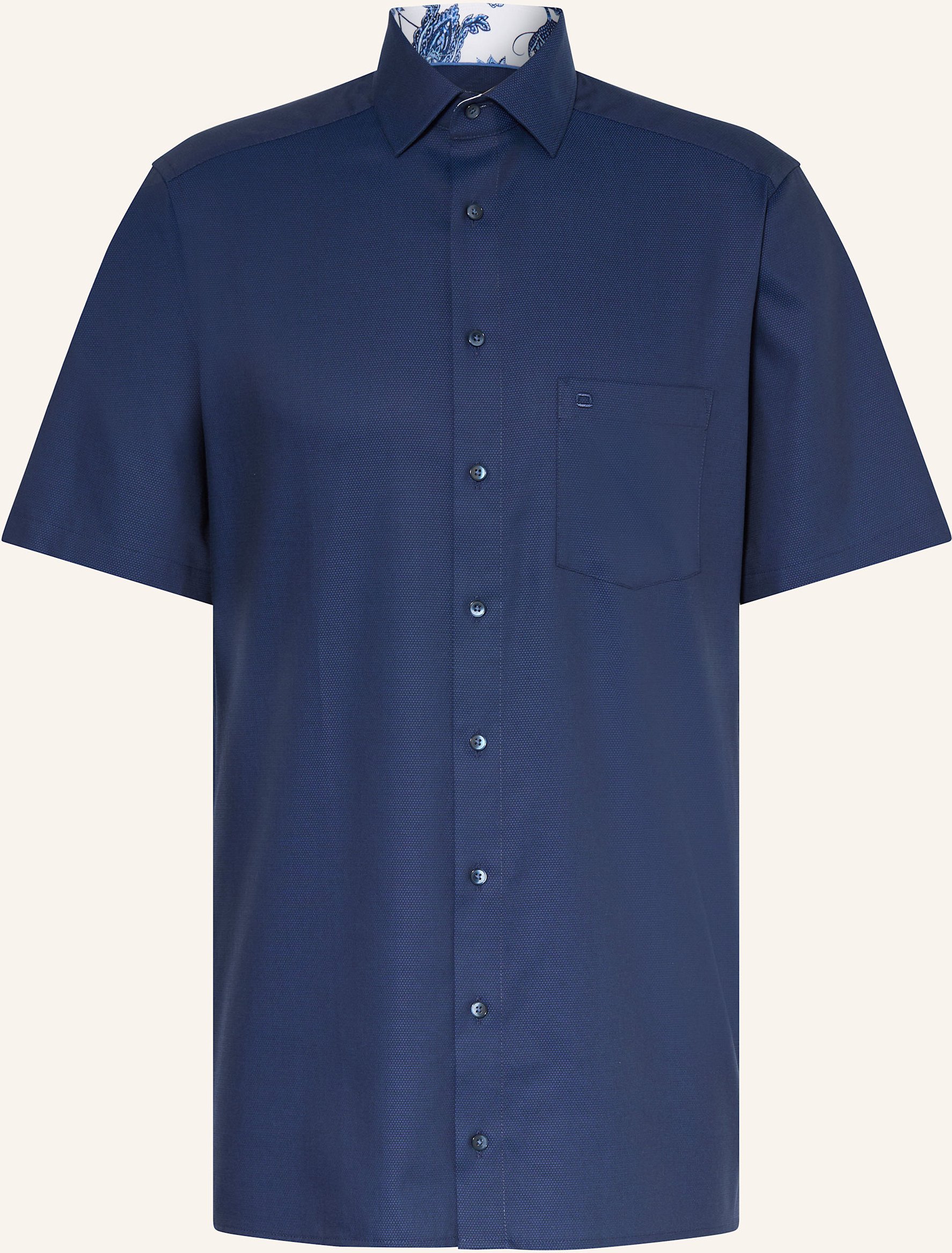 Thumbnail - Olymp Kurzarm-Hemd Luxor Modern Fit blau