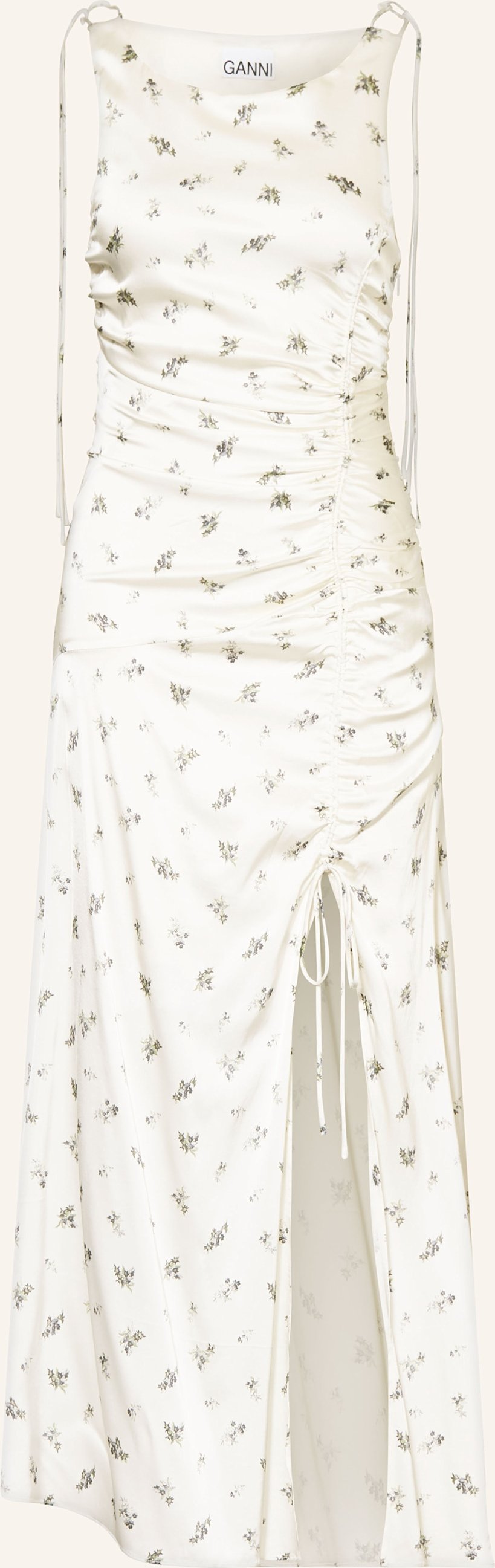 Ganni Satinkleid weiss