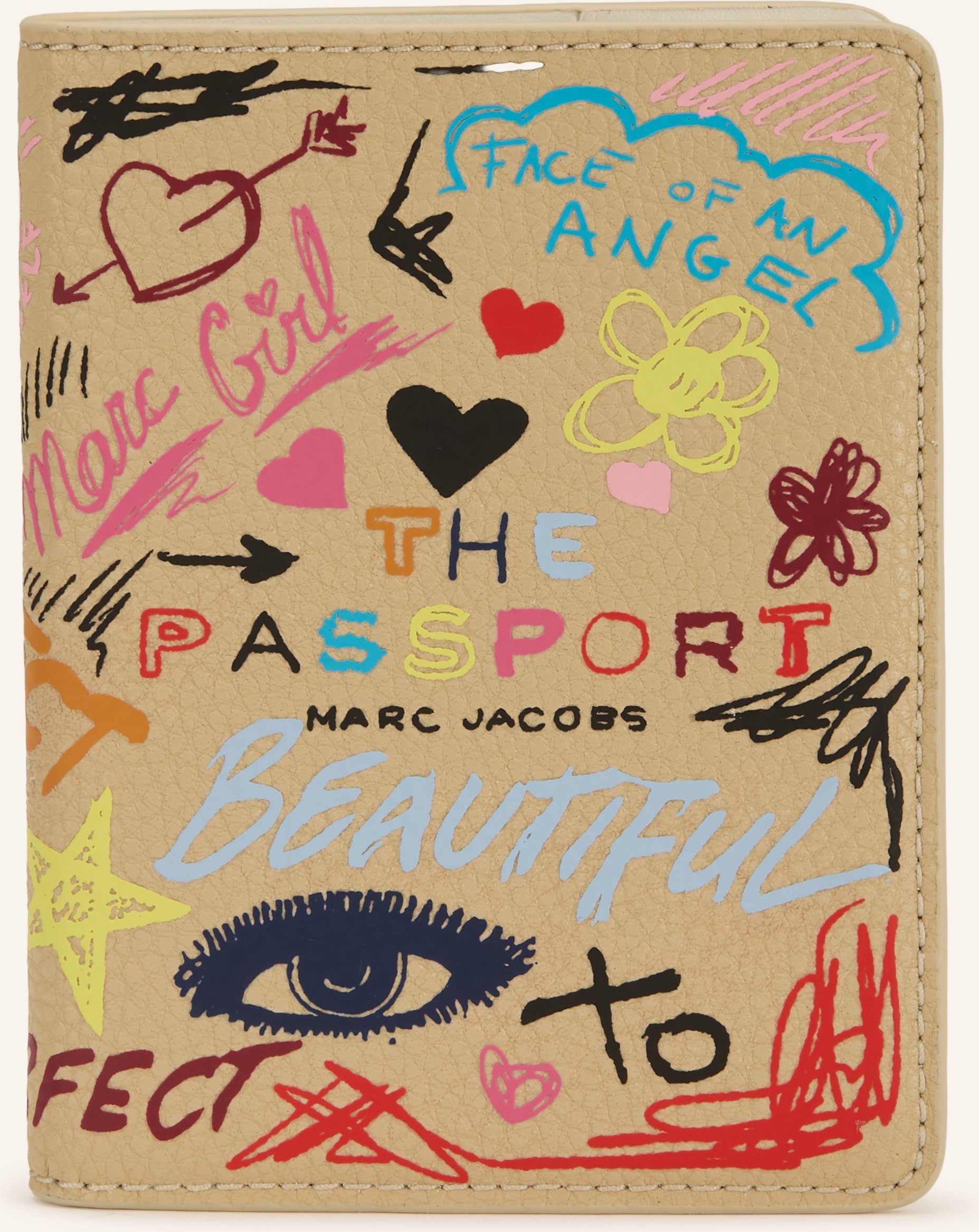 Marc Jacobs Reisepass-Etui The Passport Case beige